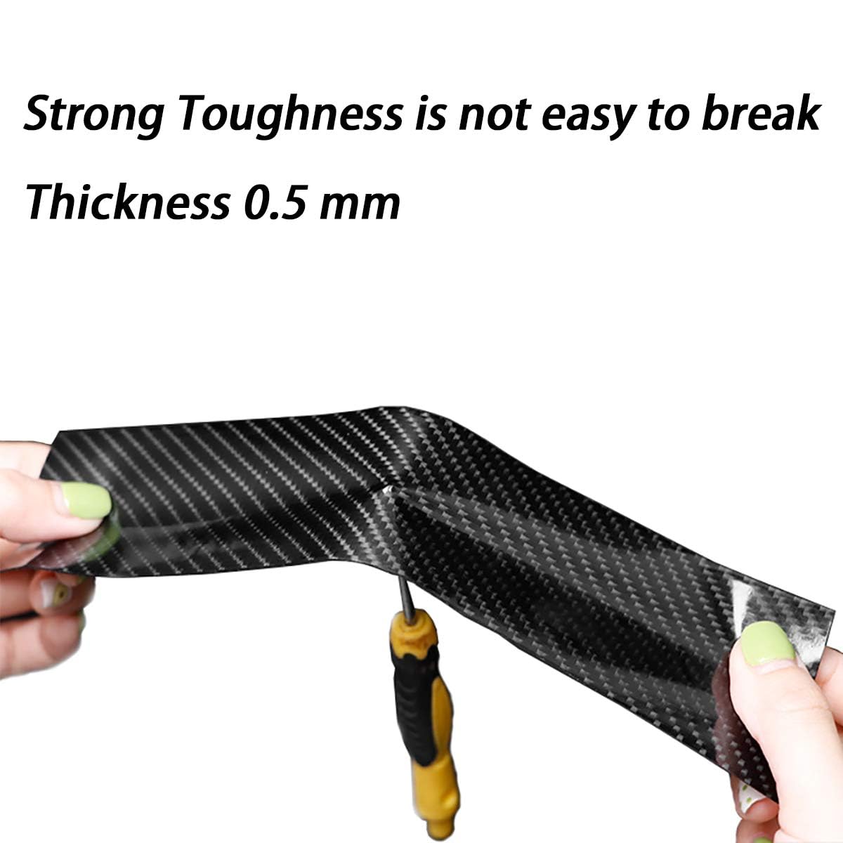 Dgsl Car Door Edge Guards Door Sill Protector, 2.7In X 16.4Ft 5D Carbon Fiber Car Wrap Film, Vinyl Automotive Wrap Film Anti-Col