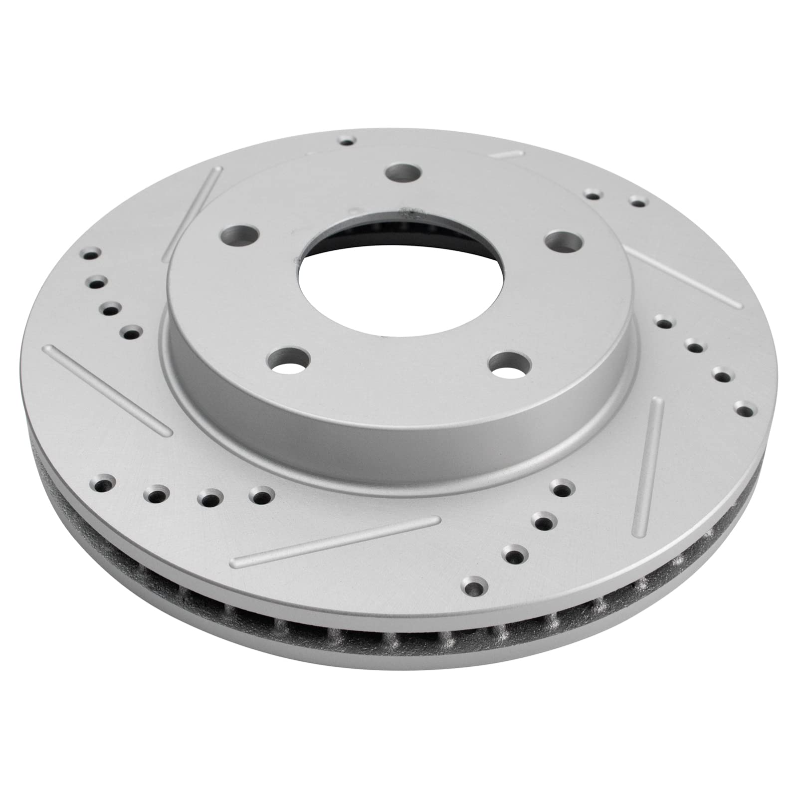 Trq Performance Brake Rotor Drilled & Slotted G-Coated Front Or Rear