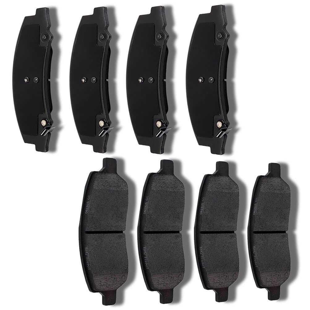 Automuto 8Pcs Front & Rear Ceramic Disc Brake Pads Set D1172 D1159 For Buick Lucerne 2006-2011,For Cadillac Dts 2006-2011