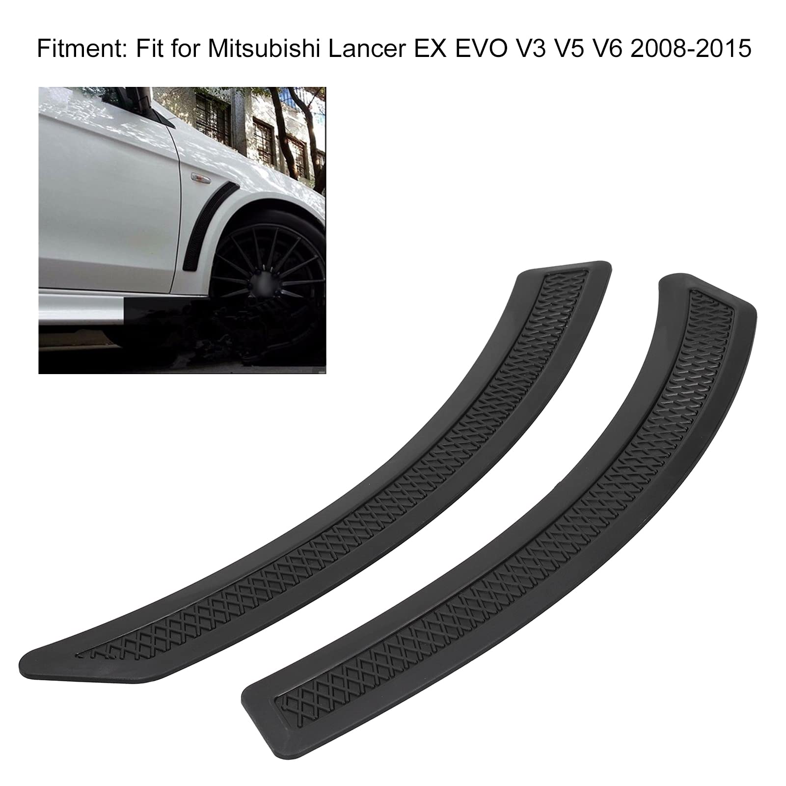 Kimiss Side Vent Cover Trim, Side Vent Cover Trim For Jdm Fit For Mitsubishi Lancer Ex Evo V3 V5 V6 2008-2015