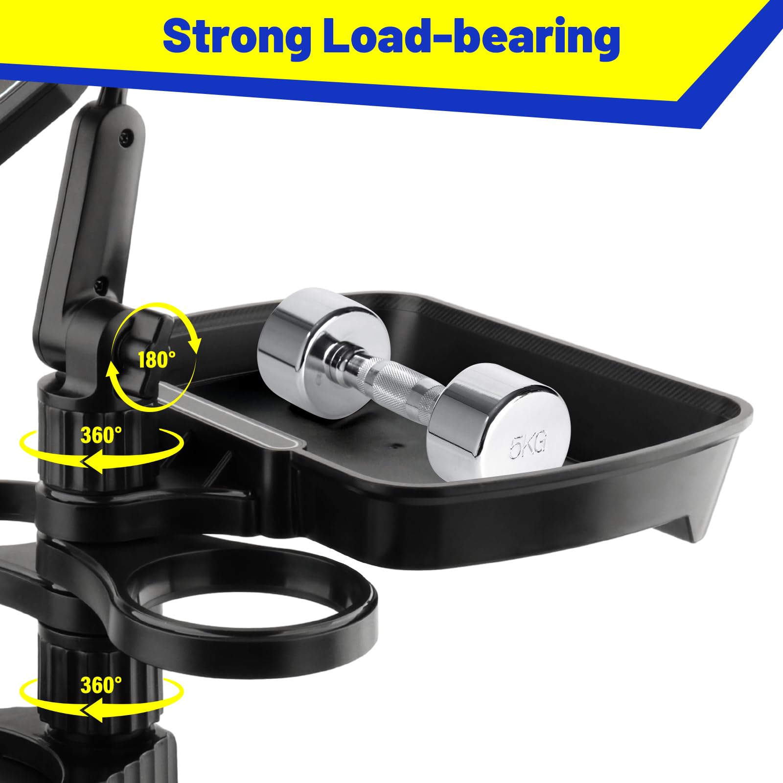 Bvdfgk Car Cup Holder Tray - Adjustable Car Cup Holder Phone Mount With Food Tray 5 In 1 Swivel Expander For All Purpose, Automo