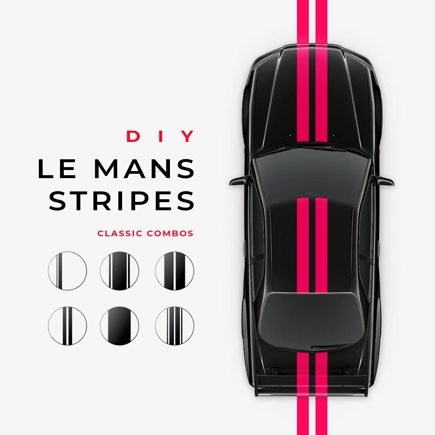 VViViD Vinyl Tape Pinstripe Pink Fluorescent Neon Gloss Adhesive Automotive Film (1/2'' x 20ft)