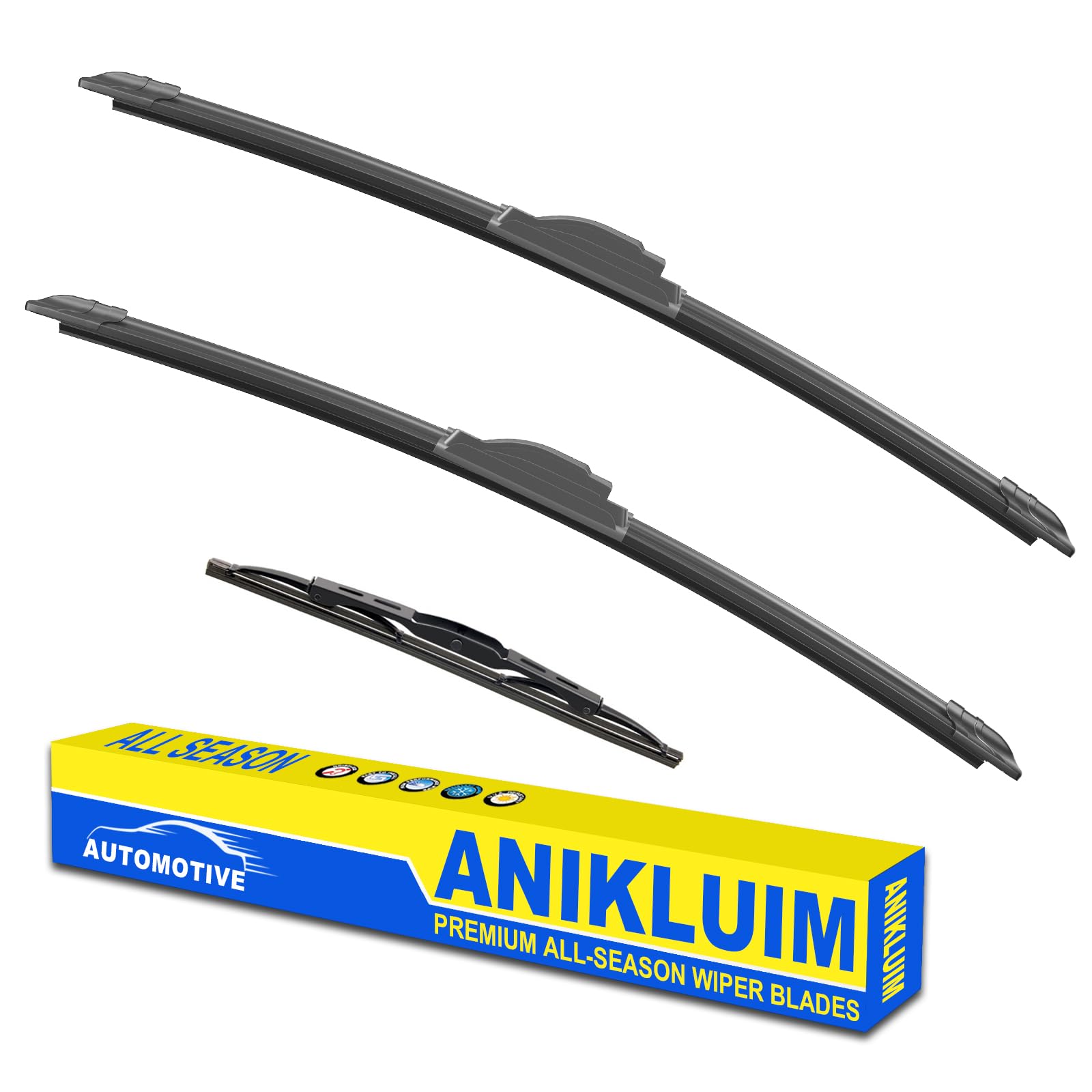 Anikluim 24''+ 18'' Wiper Blades With 13'' Rear Wiper Blade Set Replacement For 2018-2023 Chevrolet Chevy Equinox Blazer Windshi