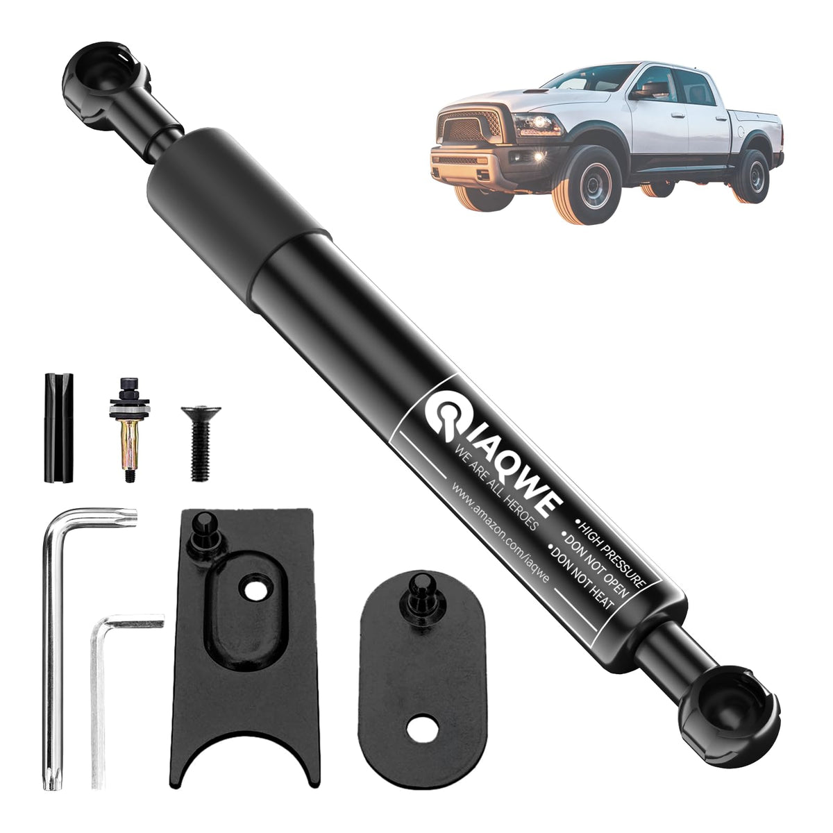 Truck Tailgate Assist 43301 Compatible With 2009-2018 Dodge Ram 1500, 2010-2024 Dodge Ram 2500/3500, 2019-2024 Dodge Ram 1500 Cl