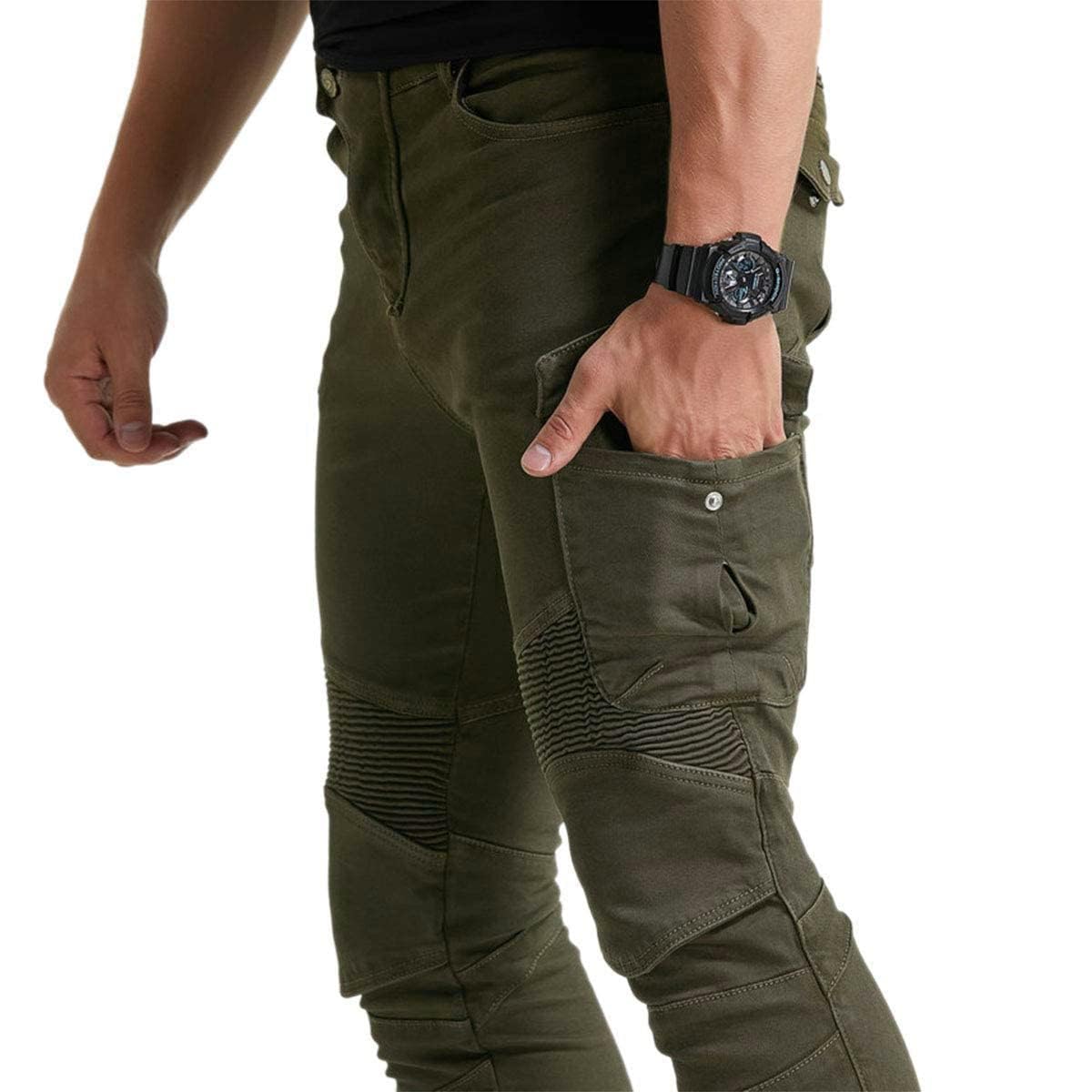 VNFOX Motorcycle Jeans, Versatile Motorcycle Pants, Durable Motorcycle Trousers for Men & Women Riding Pants with Kenn & Hip Arm