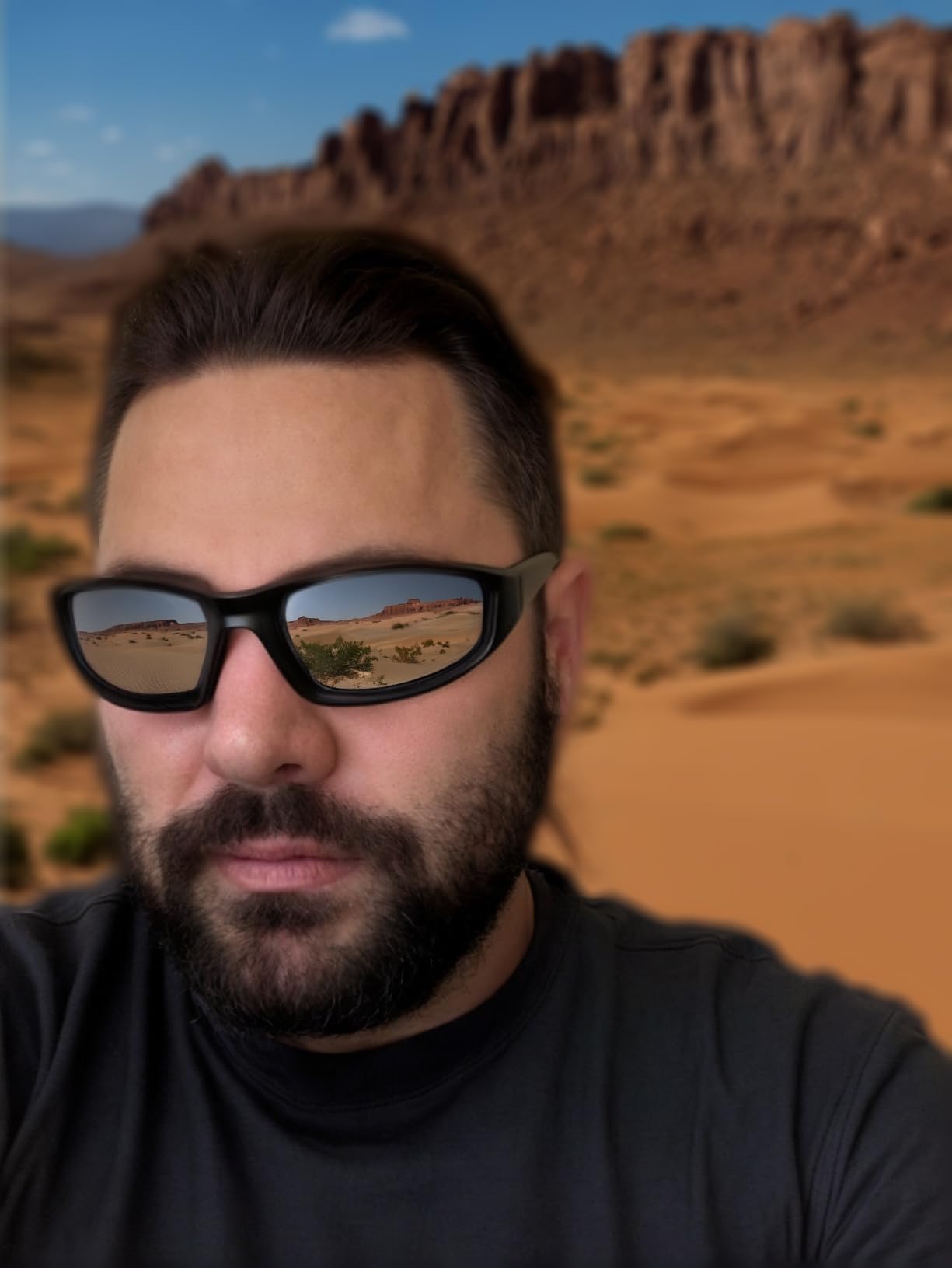 The Fresh Motorcycle Riding Glasses Padded Frame Lens Block 100% UVB for Outdoor Activity Sport (1402-Shiny Black, Grey, Green M