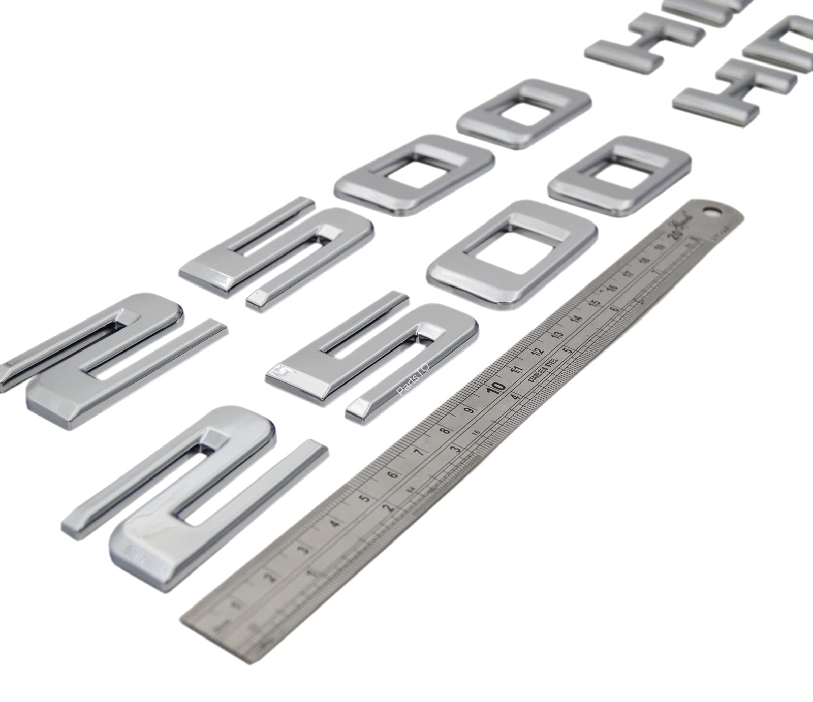 2X PartsTo 2500 HD 2500HD Emblem Nameplate for Chevrolet Chevy Silverado and GMC Sierra 2020 to 2025 Exterior Performance Trim D