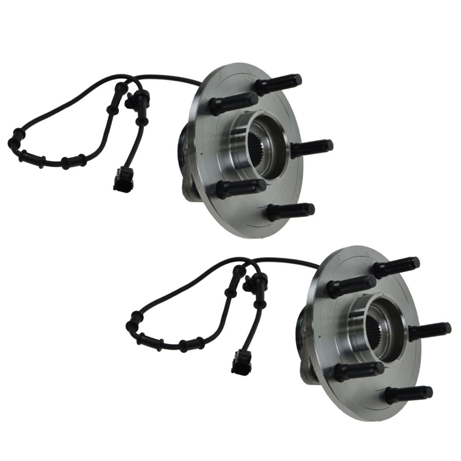 Trq Front Wheel Hub Bearings Assembly Set Compatible With 2002-2005 Dodge Ram 1500