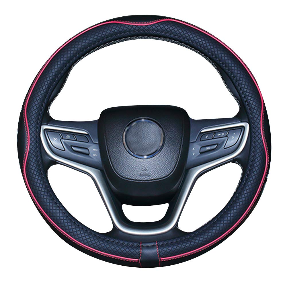 Mayco Bell Extra Large Steering Wheel Cover For Big Truck (Black Red, 20'')