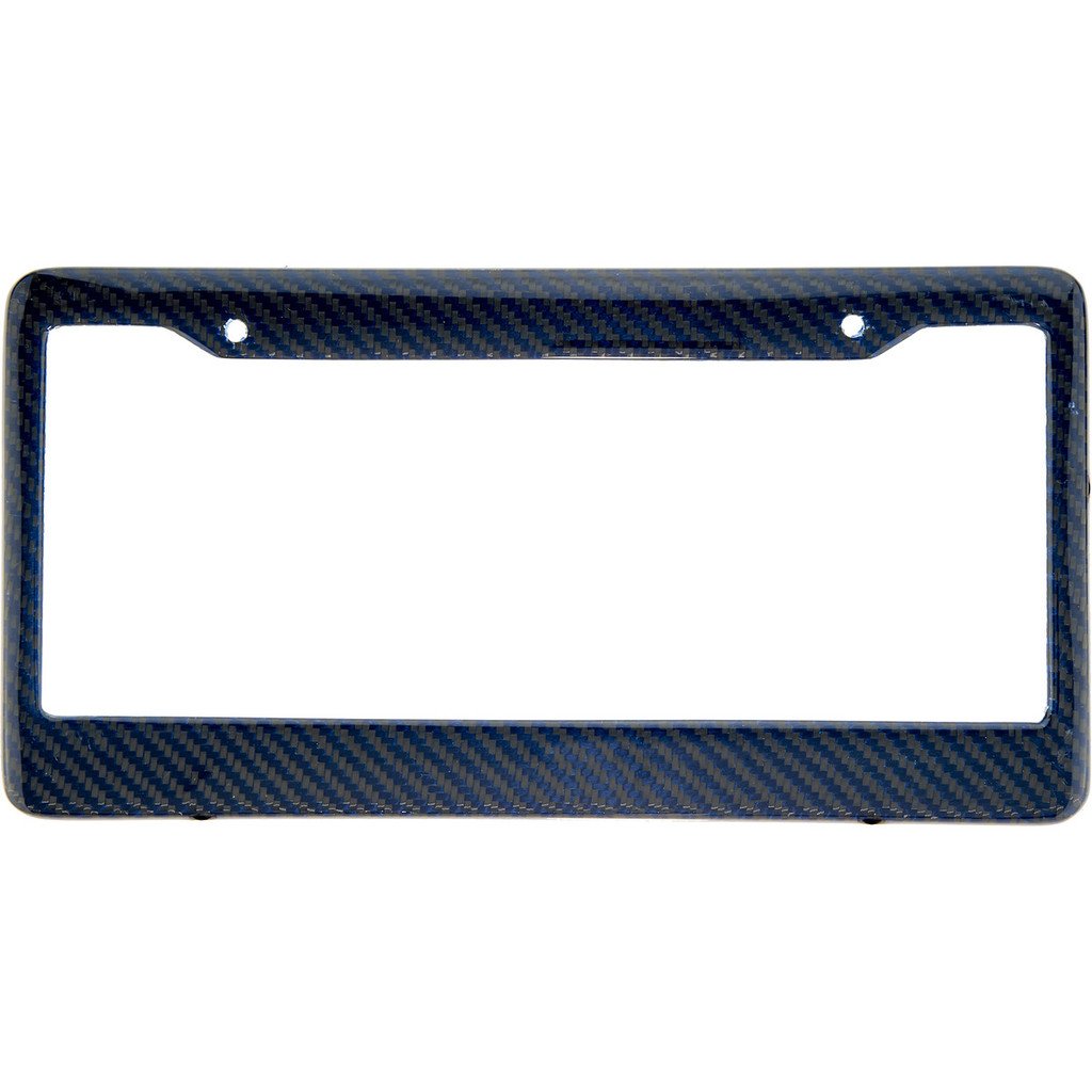 Blvd-Lpf Obey Your Luxury Real 100% Blue Carbon Fiber License Plate Frame Tag Cover Ff - C With Matching Screw Caps - 1 Frame