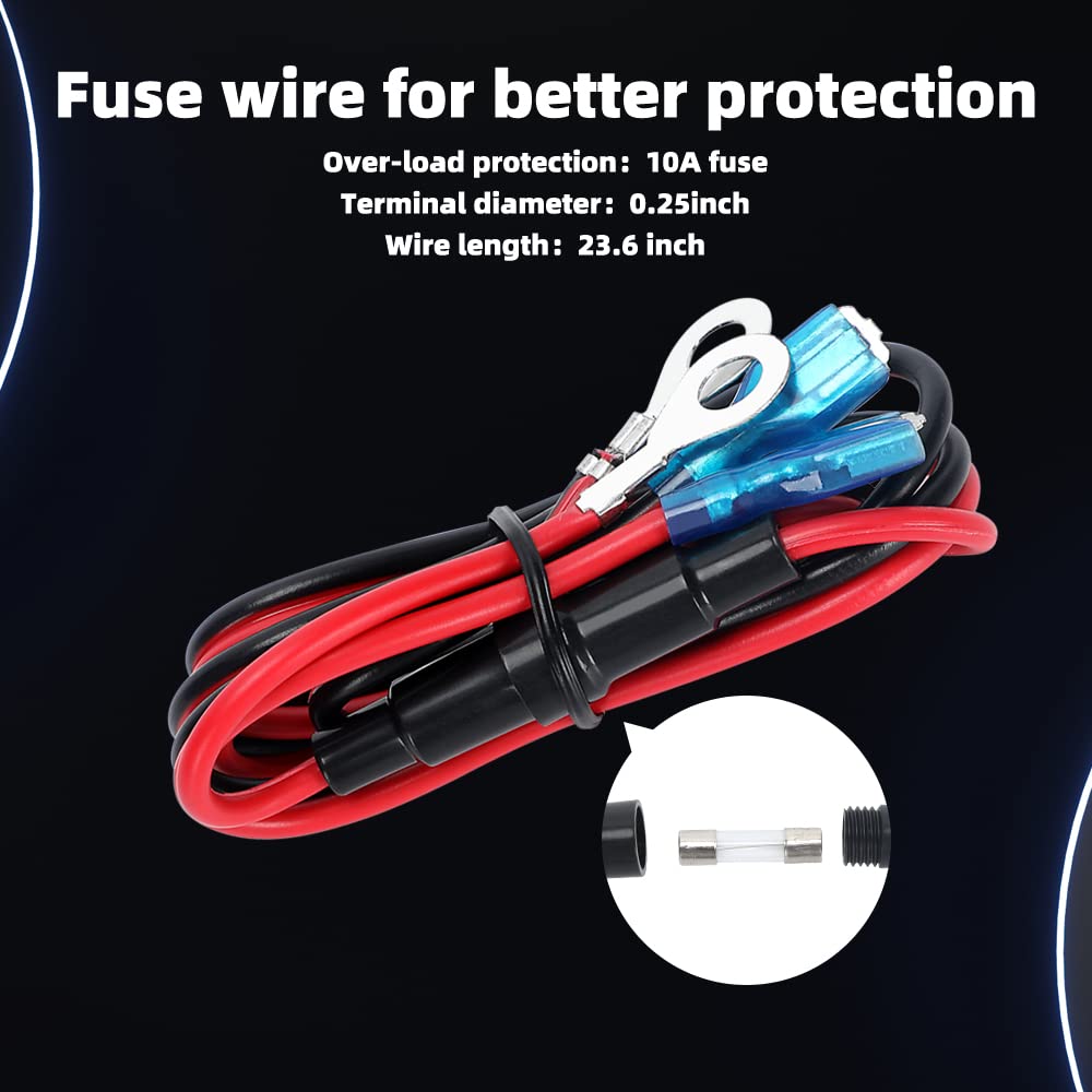 Cnaodun Usb Rocker Switch Usb C Charger Socket With Waterproof Cover Dual Pd And Qc3.0 12V/24V Blue Led Voltmeter For Rocker Typ