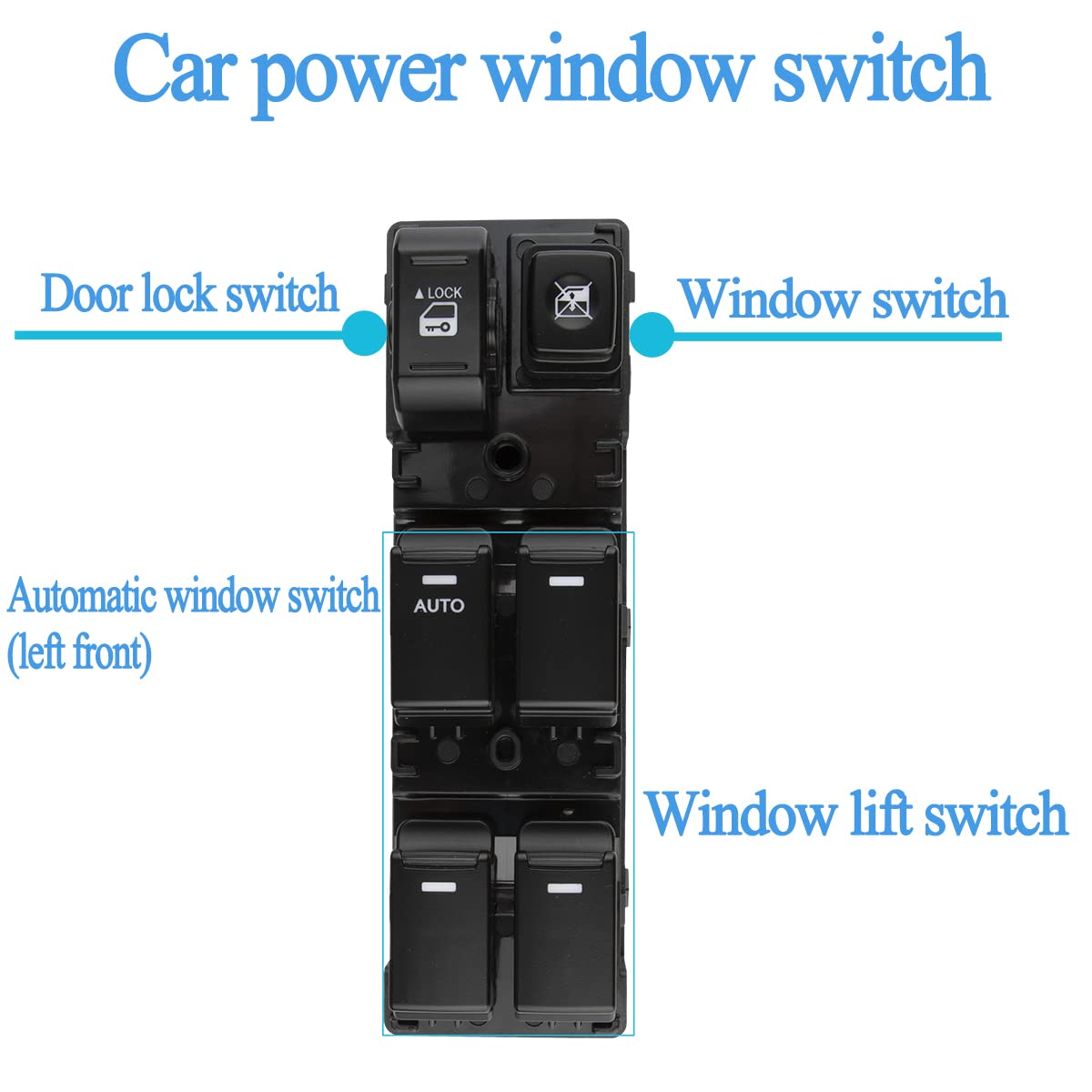 Master Power Window Switch Button Fits Sorento R Sx Lx Ex 2010-2014, Driver Side Front Left Power Electric Window Control Switch 93570-2P100Va