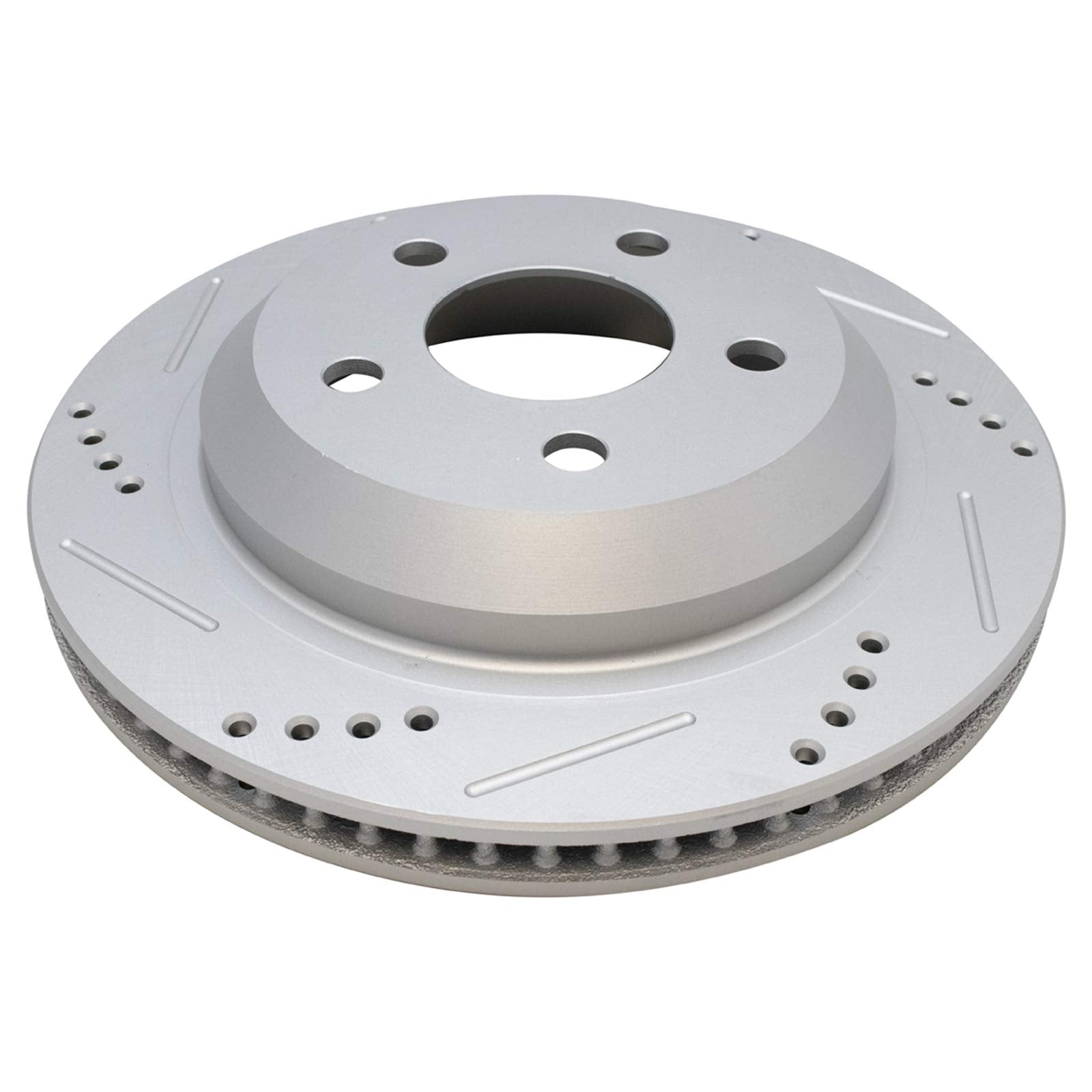 Trq Rear Performance Brake Rotors Set Premium G-Coated Cross Drilled & Slotted Compatible With 1998-2002 Chevrolet Camaro Pontia