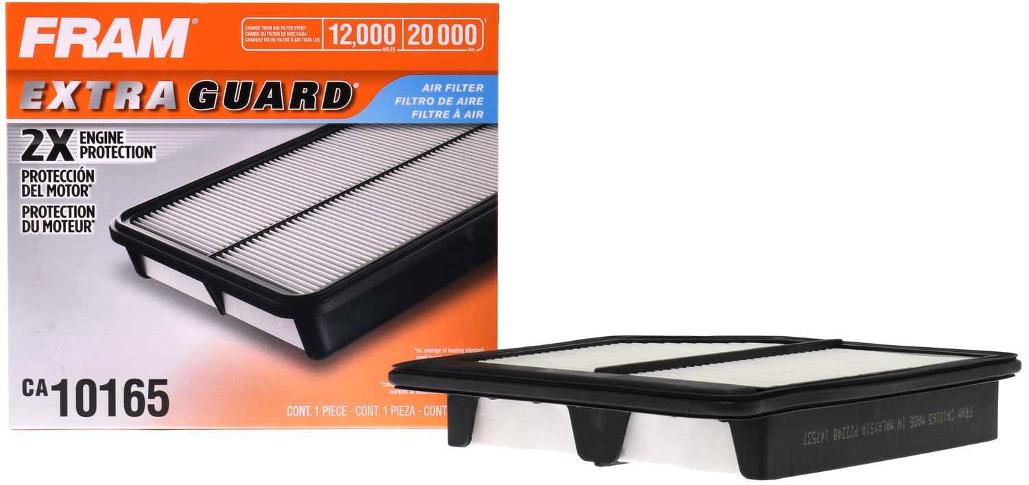 Fram Extra Guard Ca10165 Replacement Engine Air Filter For 2006-2011 Honda Civic (1.8L) Model, Provides Up To 12 Months Or 12,00