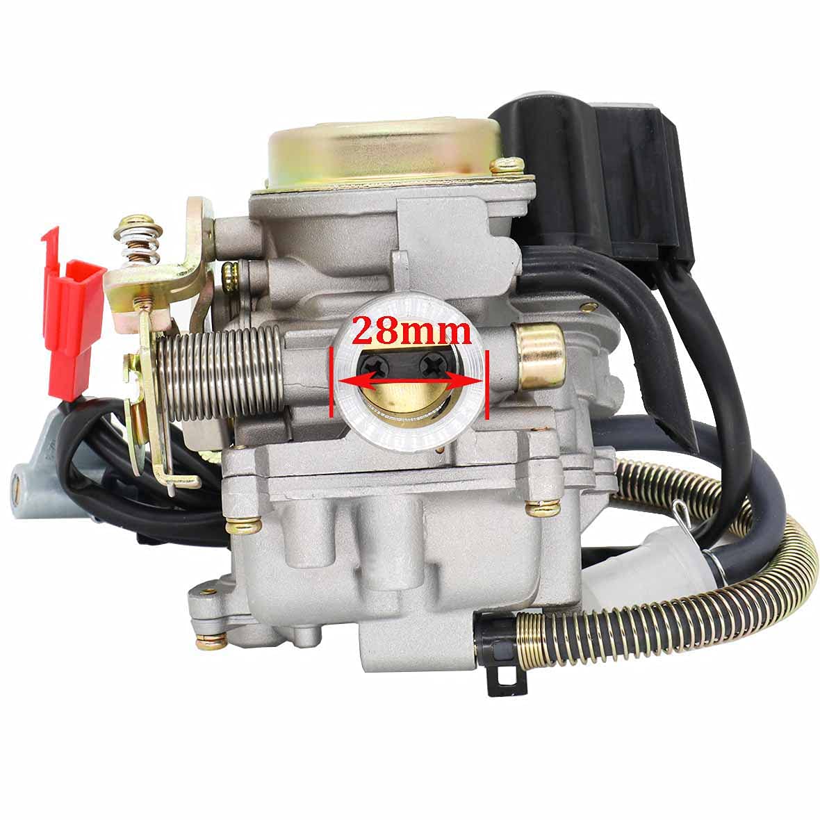 FYSHIQING GY6 50CC Carburetor with Air Filter & Intake Manifold for 139QMB 4-Stroke Scooter ATV Moped Go Kart, 18mm with Vacuum