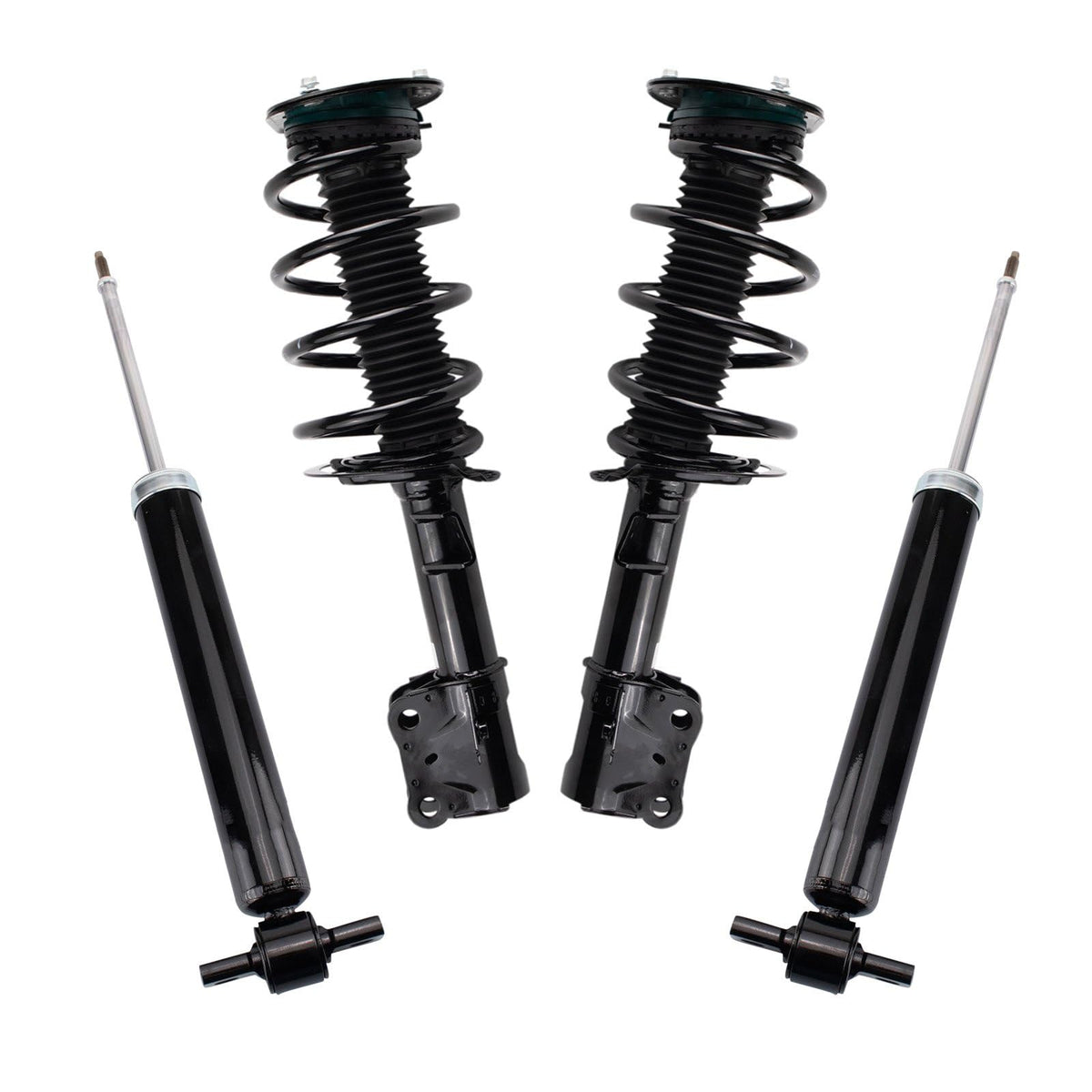 Trq Front And Rear Complete Strut Assembly & Shock Absorber Kit Complete Strut & Coil Spring Assembly Compatible With 2015-2023 
