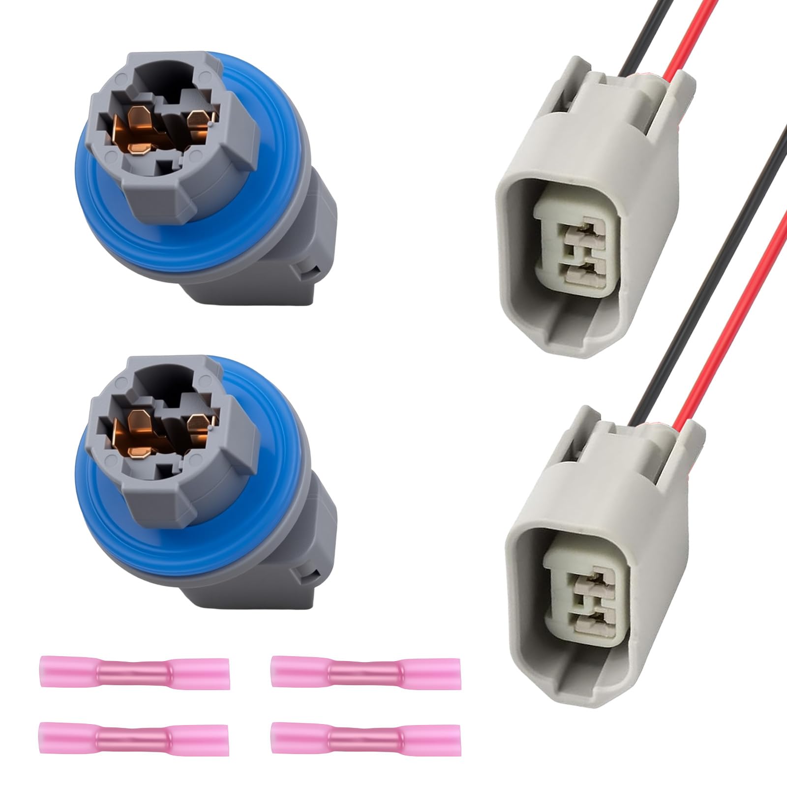 VKQTS Car Rear License Plate Light Socket with Female Connector Pigtail OEM F81Z-13411-AA,Practical Car Side Marker Light Socket