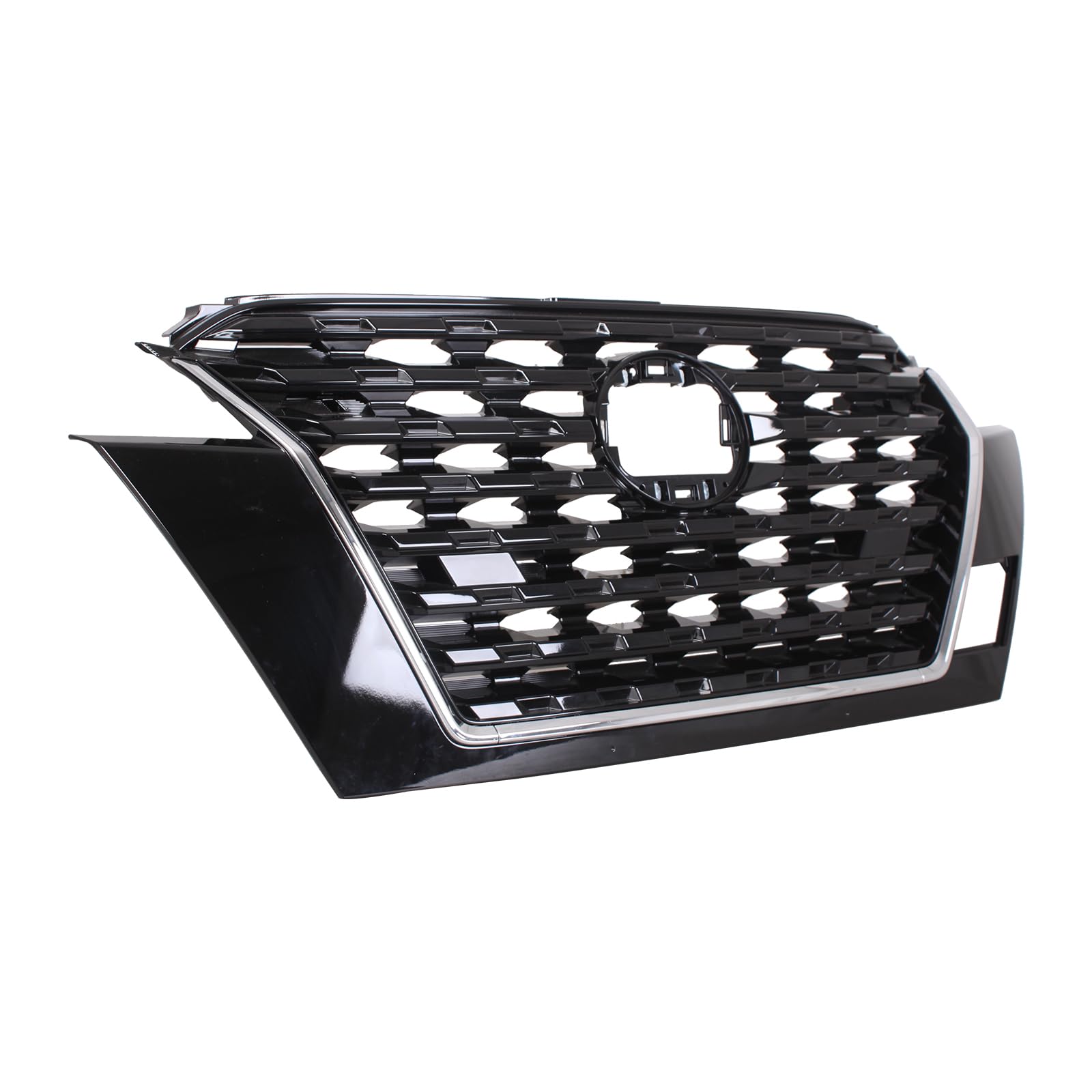 TYG (CAPA QUALITY) Front Grille Compatible with 2021-2023 Nissan KICKS S/SV with Chrome Molding, ABS OEM Replacement Bumper Gril