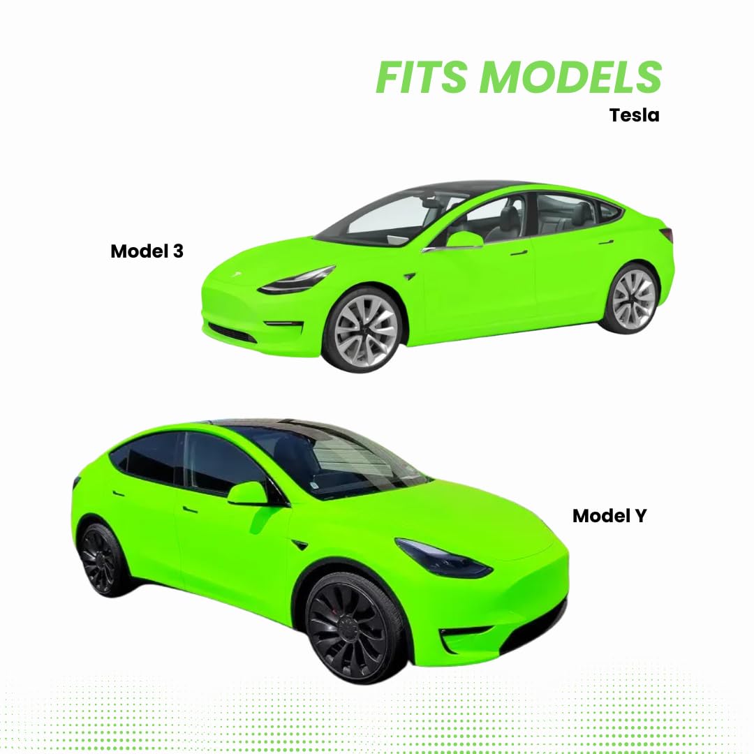 Kinder Fluff Patented Windshield Sun Shade For Teslas 3 & Y | Oxford Cloth Foldable Car Sun Shield | Thicker Window Shades For T
