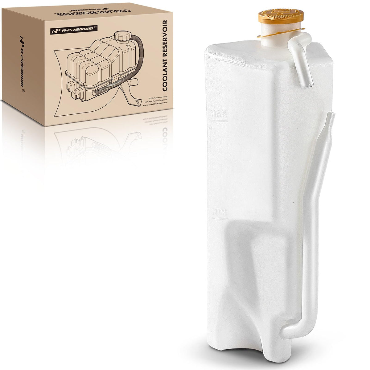 A-Premium Engine Coolant Overflow Recovery Reservoir Tank [with Cap] Compatible with Jeep Wrangler 2007 2008 2009 2010 2011, 3.8