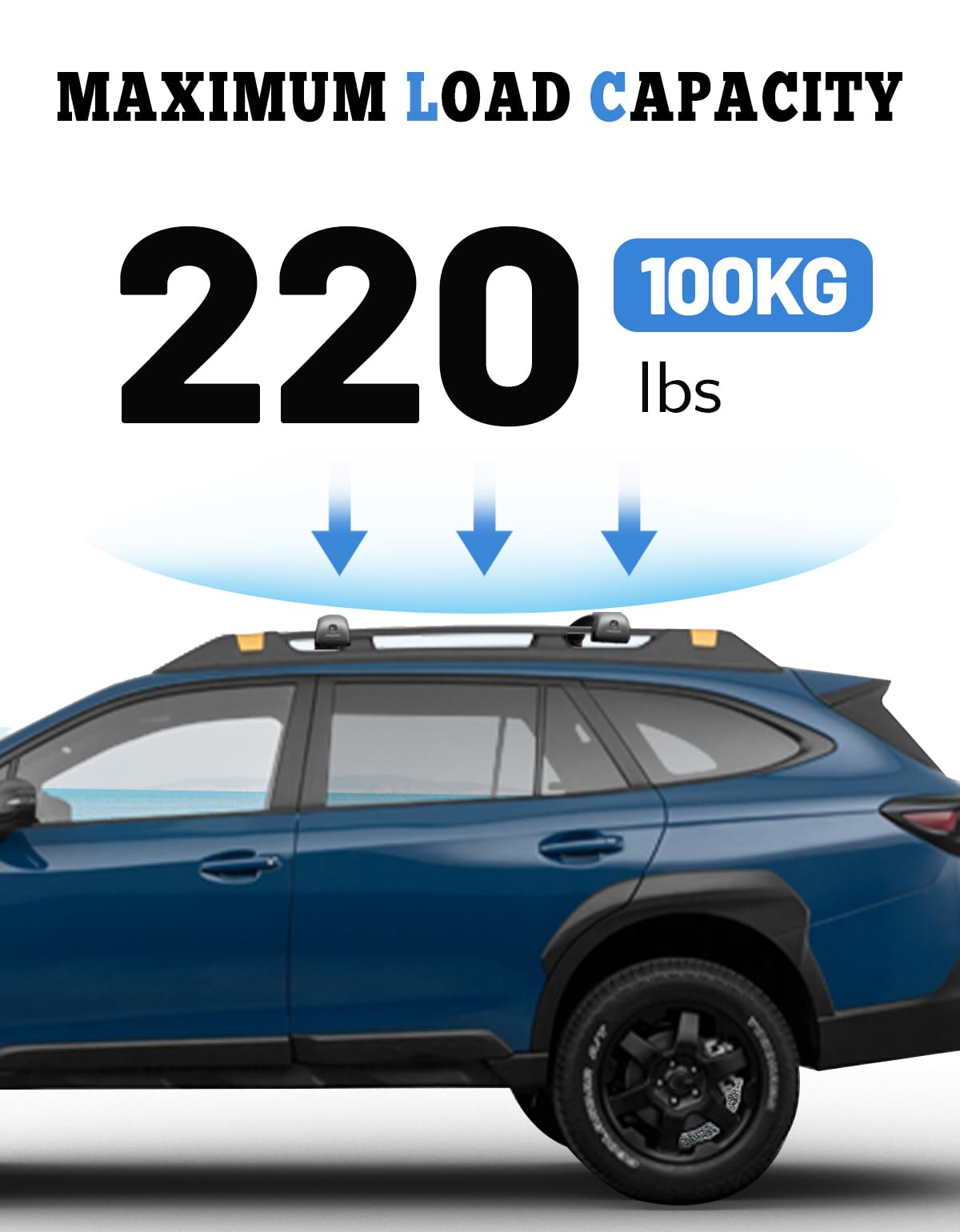 Hmmtyrack Car Roof Rack Cross Bars With Lock Compatible With Subaru Outback Wilderness 2022-2025, Aluminum Lockable Roof Rails C