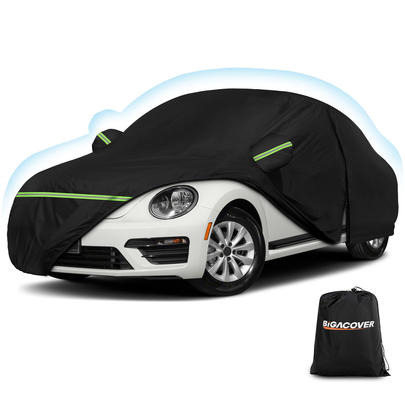 For New Beetle Car Cover Waterproof All Weather Heavy Duty Protection Outdoor Light Shell Full Car Covers Windproof With Driver