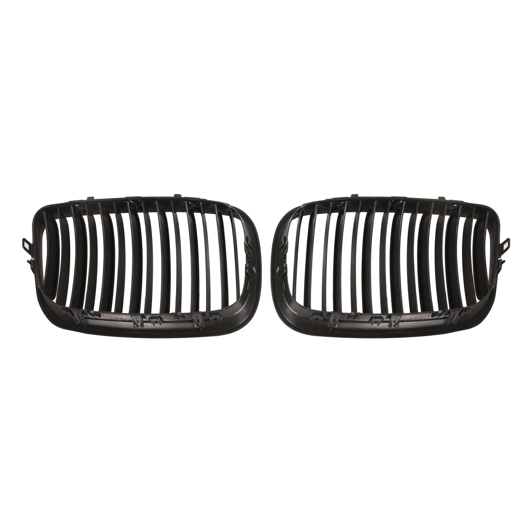 BILLDIO ABS E70 Grill, 2 pc Set Front Kidney Grille Compatible with 2007-2014 X5 E70 X6 E71 (Double Line Matte black Grills)