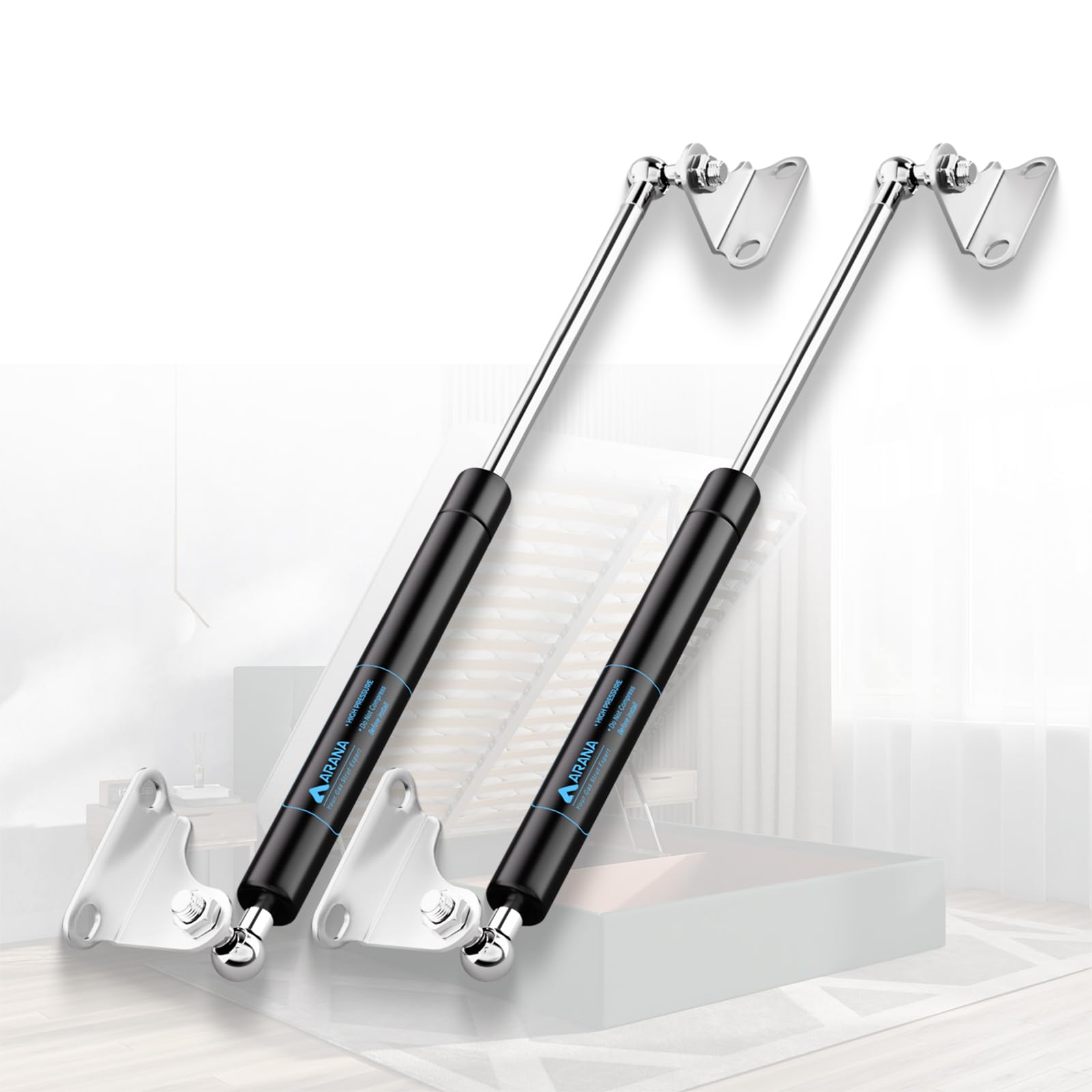 15 Inch 80 Lb Gas Prop Struts Shocks, 15 '' 355N Lift-Support Gas Springs For Floor Hatch Trap Door Bench Lid Storage Box Lid An