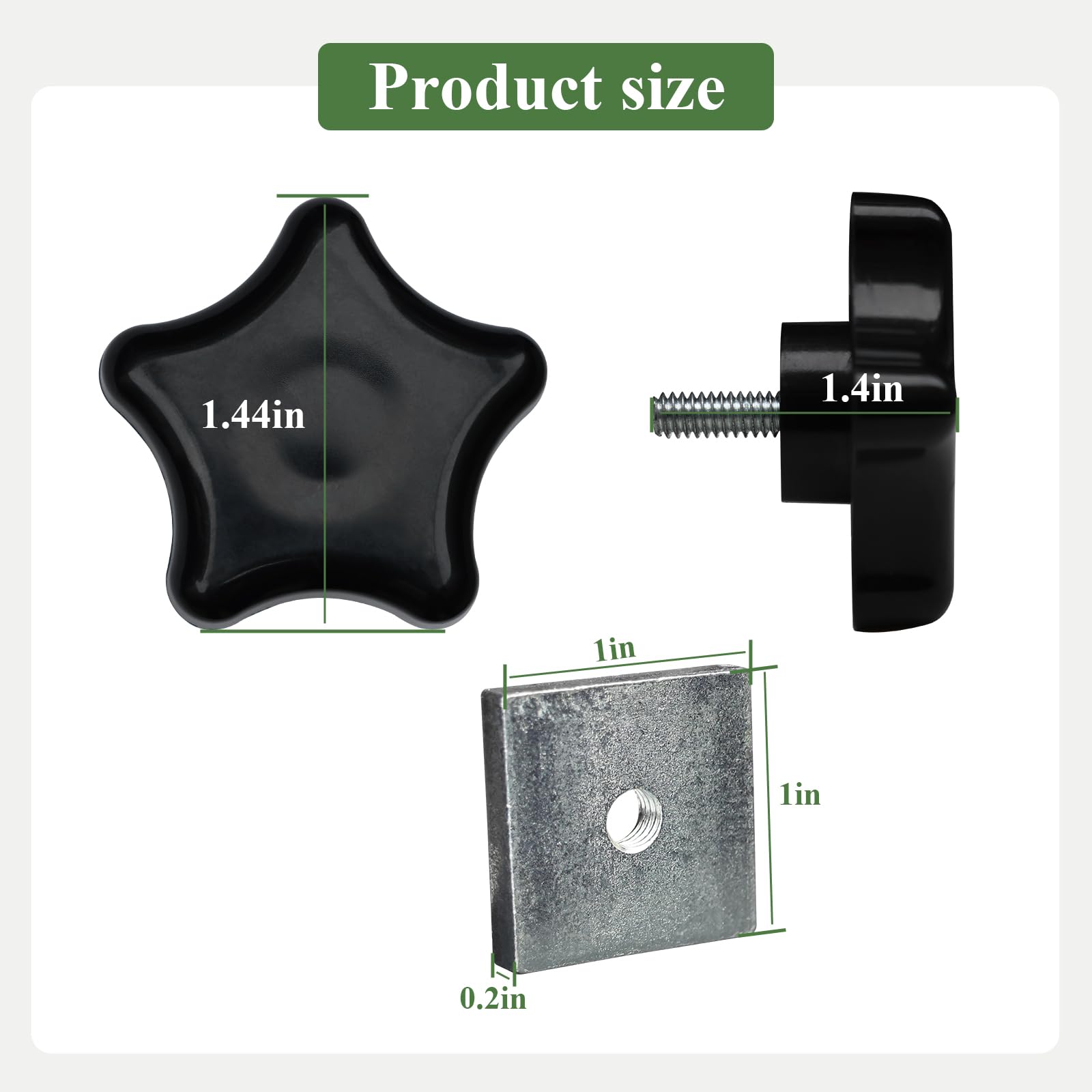 ?? ?????? 901022 Camper RV Awning Brace Knob, Awning Rafter Locking Knobs Replacement Parts with Clamp & Nut Kit, Fit for Carefr