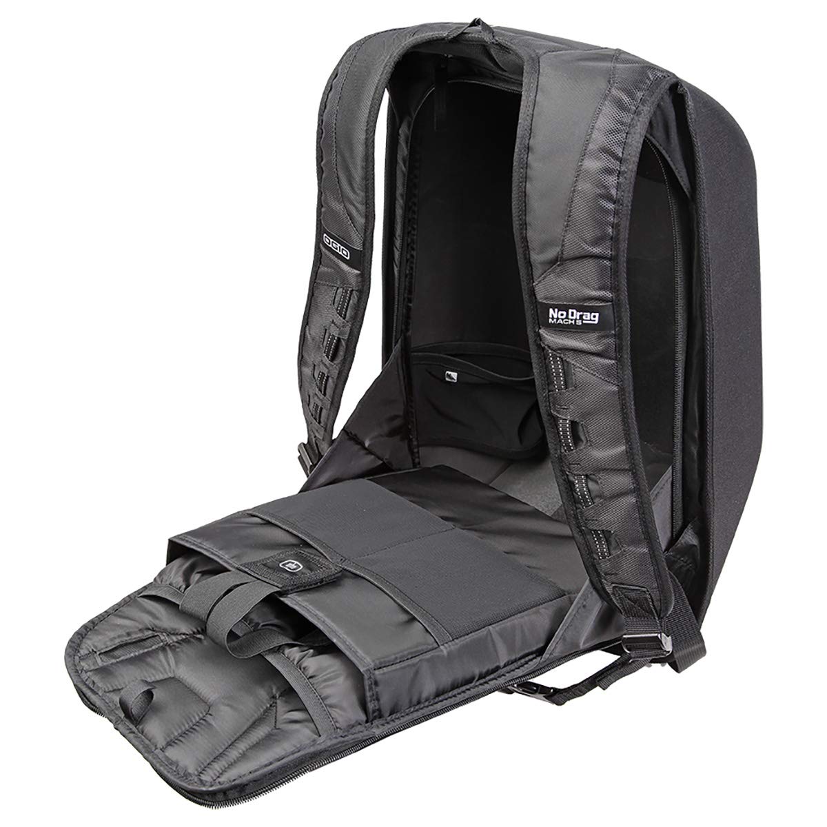 Ogio 123008.36 No Drag Mach 1 Motorcycle Backpack - Stealth Black, 19' H X 12.5' W X 6.5' D