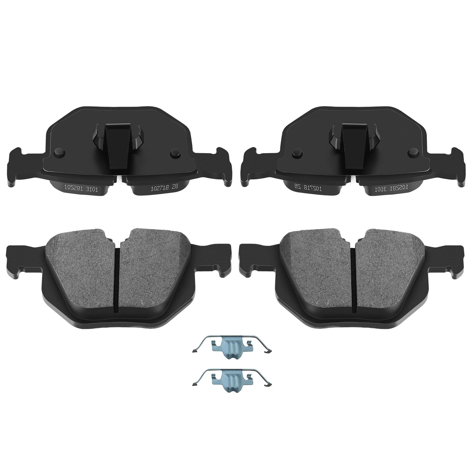 Automuto 4Pcs Rear Semi-Metallic Disc Brake Pads Set D1042 For Bmw X5 X6