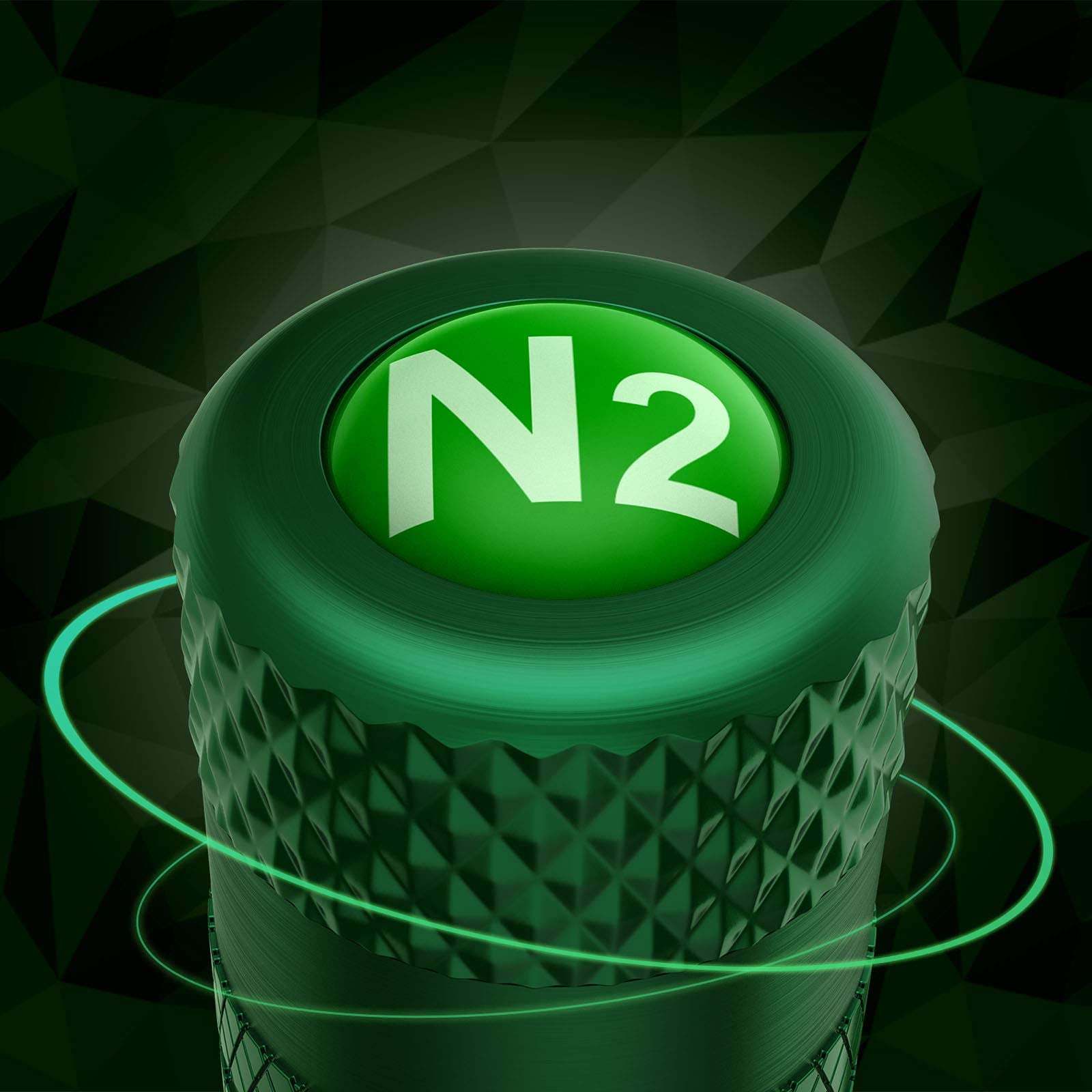 Ckauto 4 Pcs Aluminum Tire Valve Stem Caps With N2 Nitrogen Logo, Universal Stem Covers For Cars, Suvs, Bike And Bicycle, Trucks