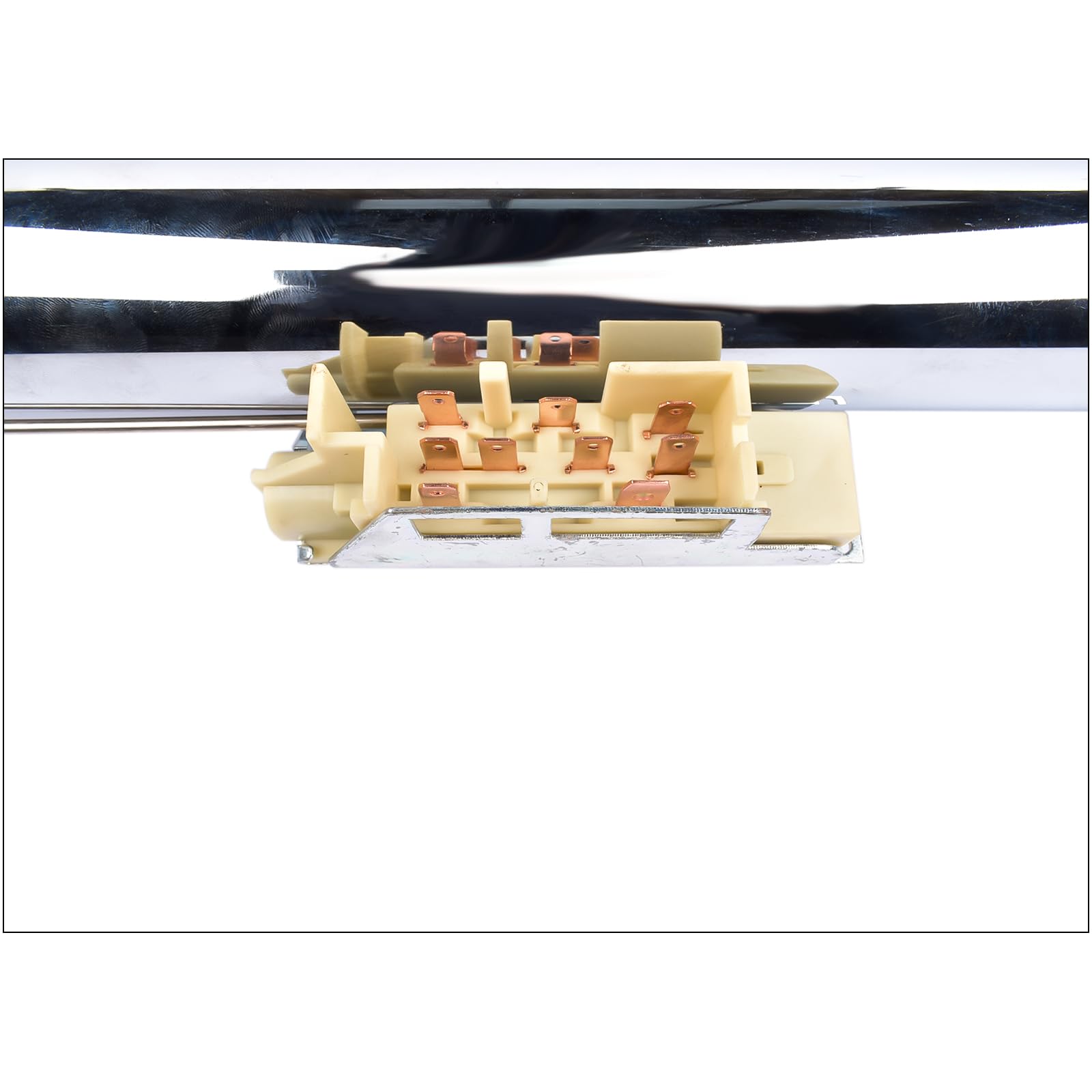 GELUOXI Replacement for GM 32 Inch Tilt Manual Steering Column Floor Shift Hot Rod, with Key & 9 Holes Adapter, Chrome Stainless