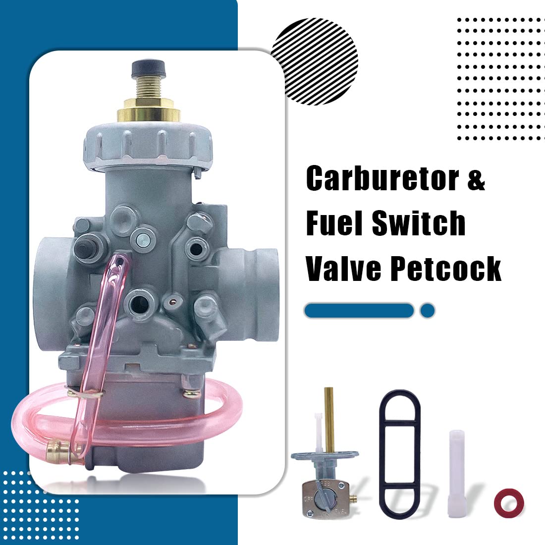 Blaster 200 Carburetor & Fuel Switch Valve Petcock Fits For Yamaha Blaster 200 Yfs 200 Carburetor Carb Carby 1988-2006