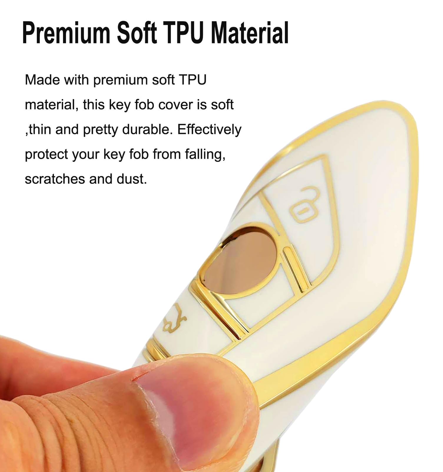 Arruweer Tpu Key Fob Cover Case Holder Protector Compatiable With Bmw 1 2 5 6 7 Series X1 X2 X3 X5 X6 M4 M5 Z4 Accessories With