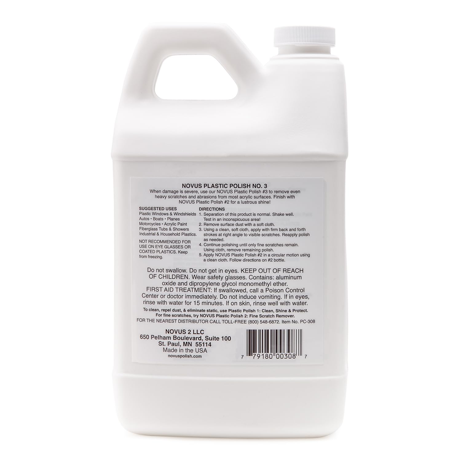 Novus 7082 | Heavy Scratch Remover #3 | 64 Ounce Bottle