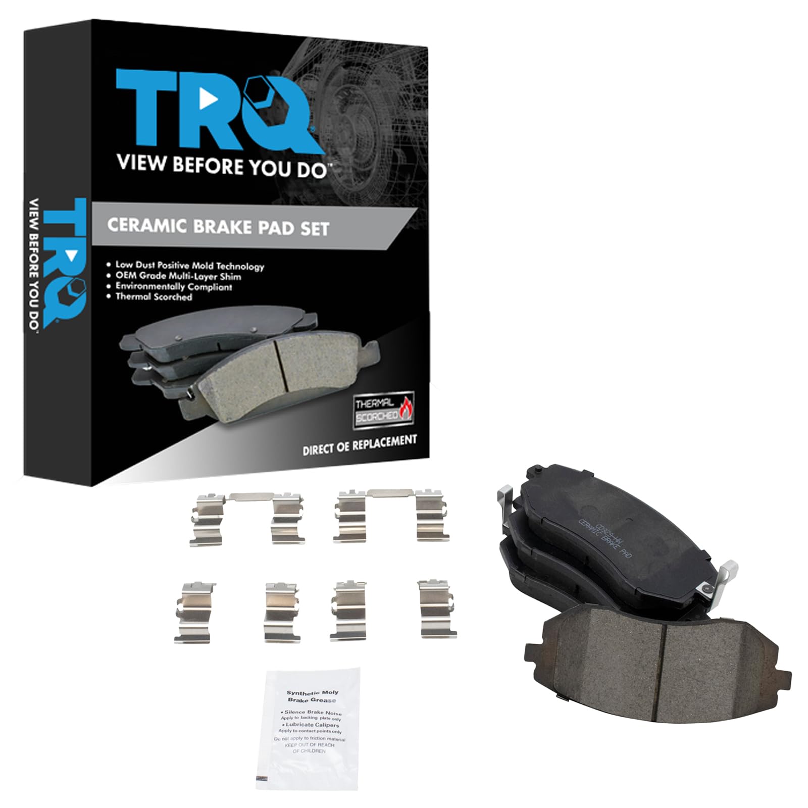 TRQ Front Brake Pads Ceramic Compatible with 2005-2006 Saab 9-2X 2003-2006 Subaru Baja 2003-2010 Forester 2002-2010 Impreza 2002