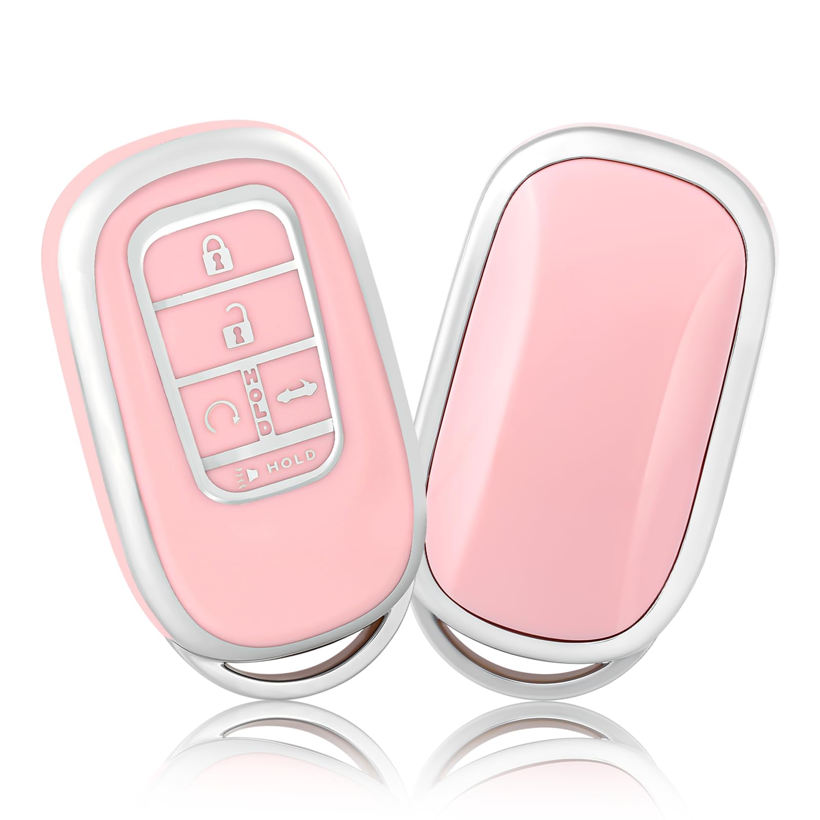OFFCURVE Key Fob Cover for Honda, Special Car Key Case Compatible with 2022 2023 Honda Civic Accord HR-V CR-V Pilot Sport SI EX 