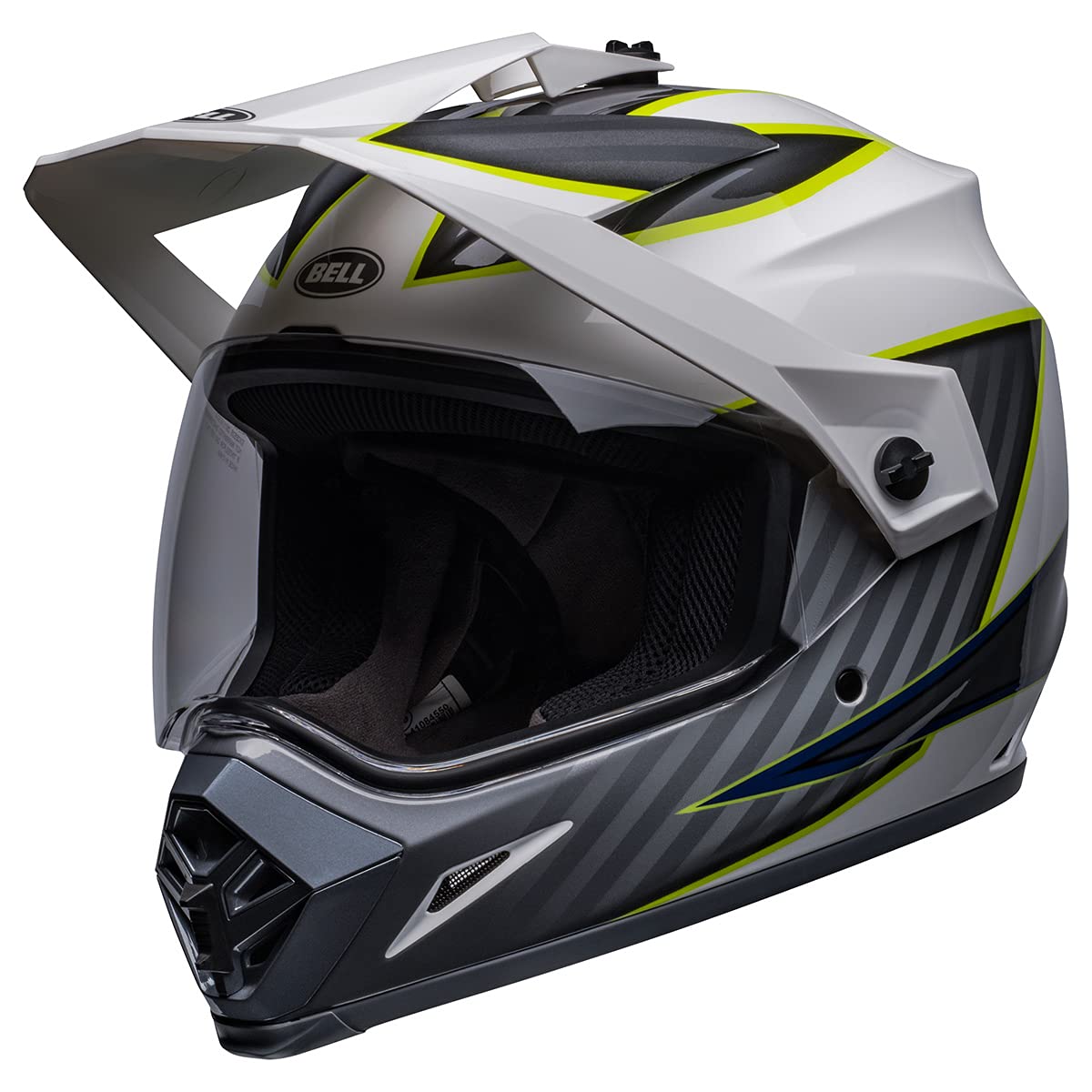 Bell Mx-9 Adventure Mips Dirt Helmet (Dalton Gloss White/Hi-Viz Yellow - X-Large)