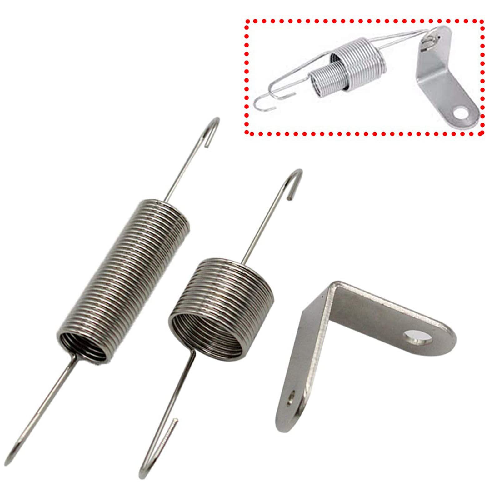 Gskmotor Throttle Return Spring Bracket And Dual Springs Chrome For Sbc Bbc Chevy Ford 302 350