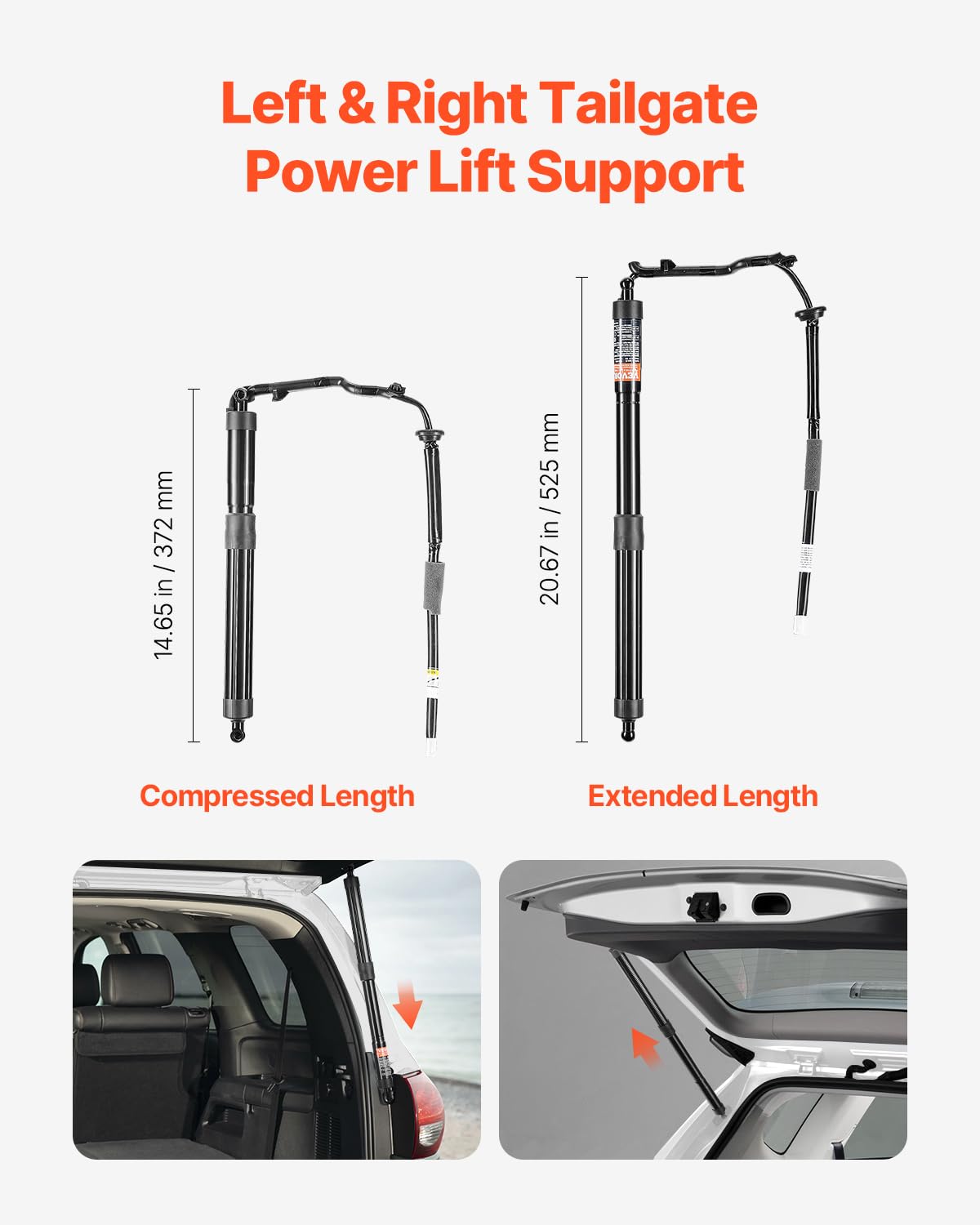 VEVOR Rear Left & Right Tailgate Power Lift Support, Compatible with 2013-2018 Toyota RAV4, Electric Tailgate Liftgate Power Hat