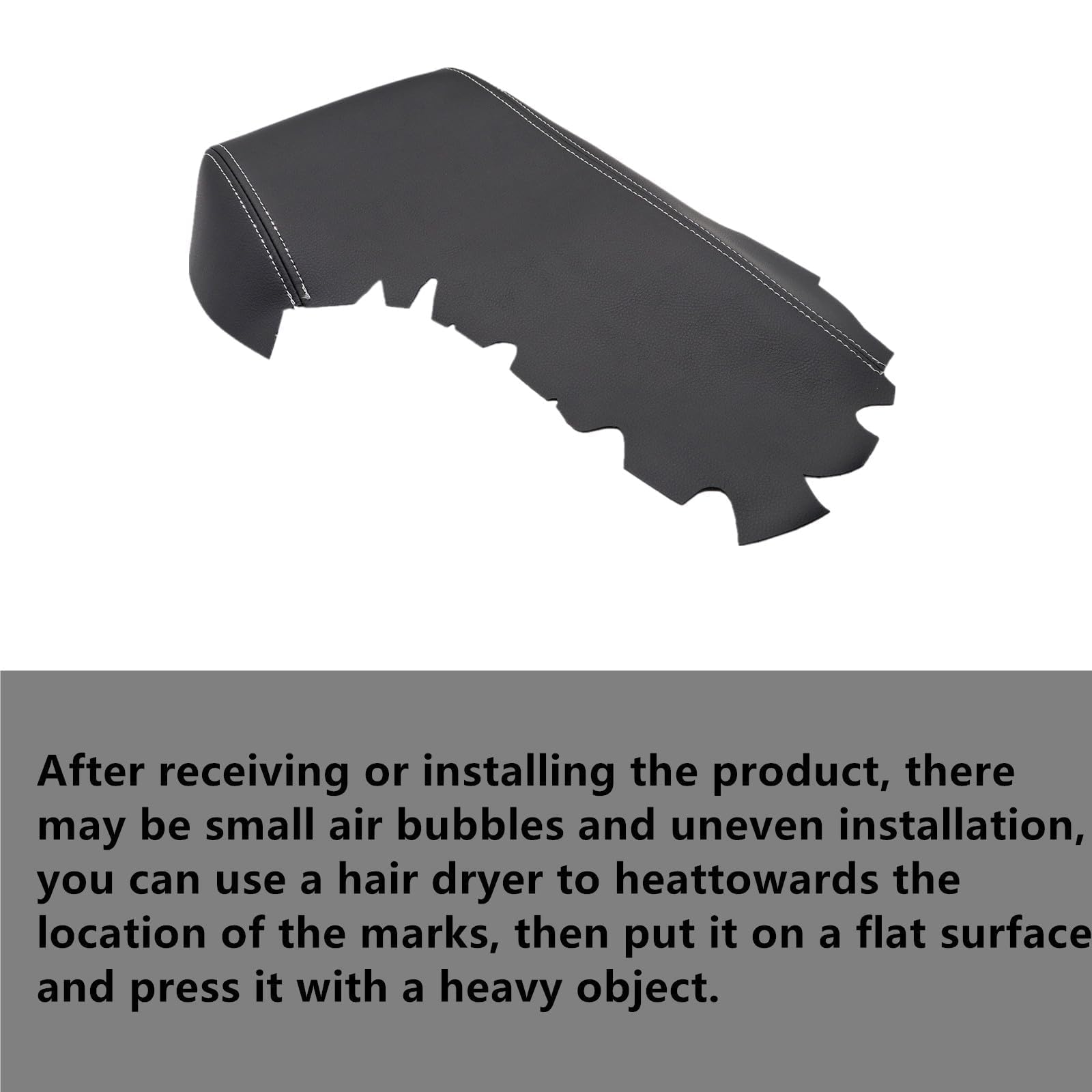 Secosautoparts Leather Center Console Lid Armrest Cover Compatible With Lexus Is250 Is300 Is350 2014 2015 2016 2017 Black Leathe