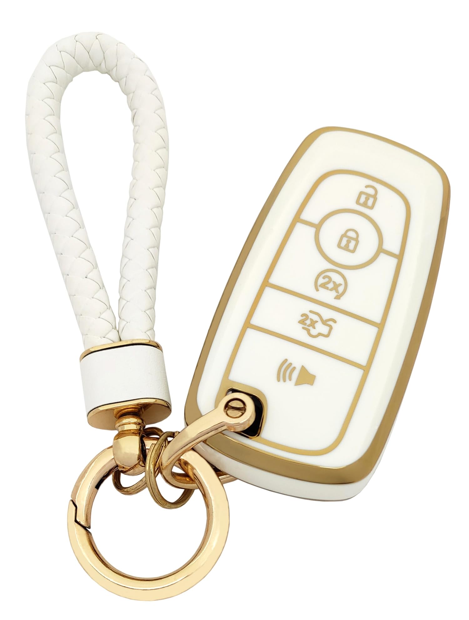 Arruweer Smart Key Fob Case Cover Fit For Ford Edge Escape Expedition Explorer Fusion Mustang Ranger F-150 F-250