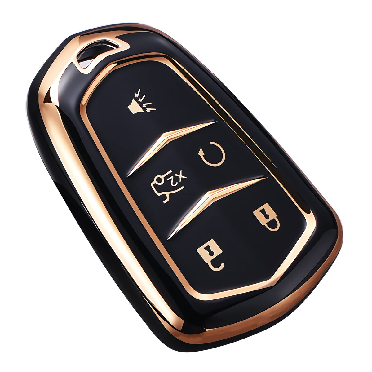 Cacacar For Cadillac Escalade Key Fob Cover, For Cadillac Ats Cts Ct6 Sts Srx Xt5 Key Fob Case Premium Soft Tpu Full Protection