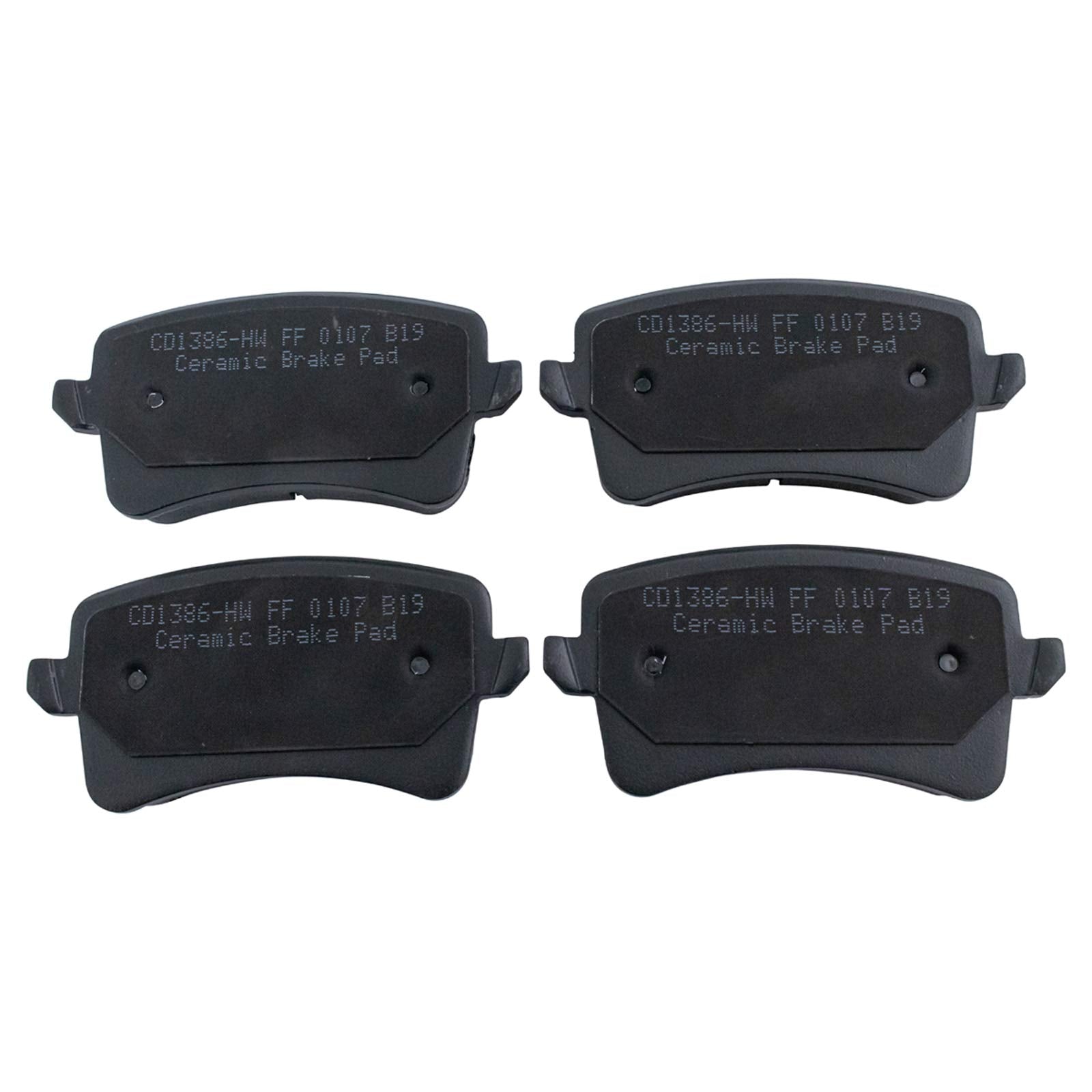 TRQ Rear Brake Pads Ceramic Compatible with 2009-2016 Audi A4 A4 Quattro 2010-2014 A5 2008-2017 A5 Quattro 2013-2016 allroad 200