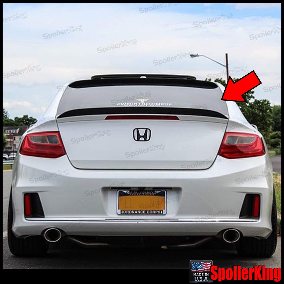 SpoilerKing Trunk Lip Spoiler (284G) Compatible with Accord 2013-2019 2dr Black