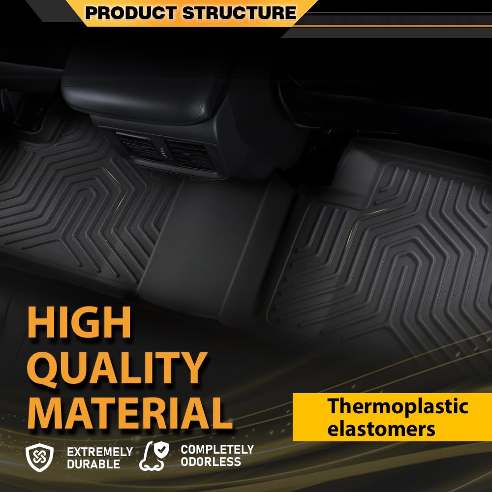 G-PLUS TPE Floor Mats Cargo Liner,Compatible with Honda Accord Sedan Models 2018-2022, 1st & 2nd Row 3pcs Interior Accessories A