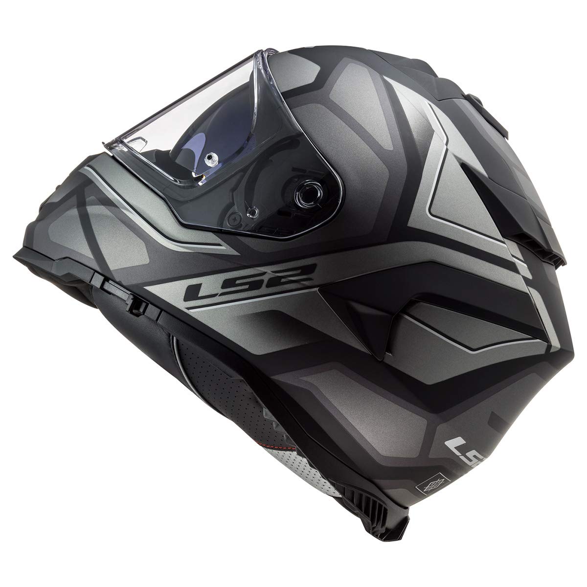 Ls2 Helmets Assault Full Face Motorcycle Helmet W/Sunshield (Petra Matte Black/Graphite/Gray - X-Small)