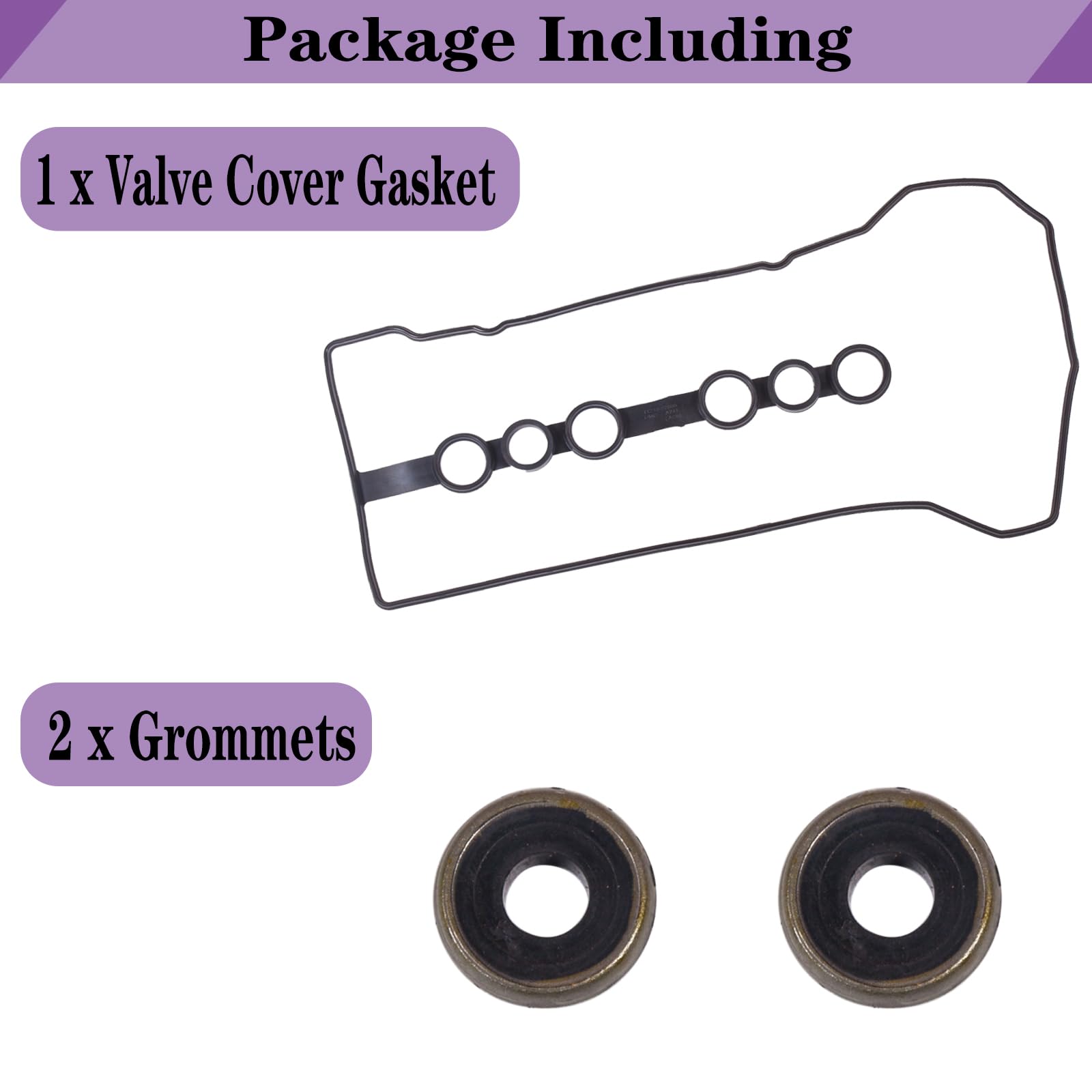 VS50542R for Toyota Corolla Valve Cover Gasket Seal 1.8L& Gromets,Toyota Matrix Celica Mr2 Head Gasket Seal Chevrolet Chevy Priz