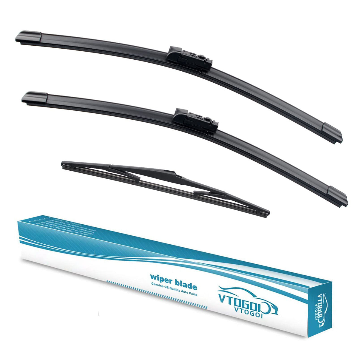 Vtogoi Wiper Blades With Rear Wiper Blades Set For 2016-2023 Toyota C-Hr,Automotive Replacement Windshield Wiper Blades, That Me